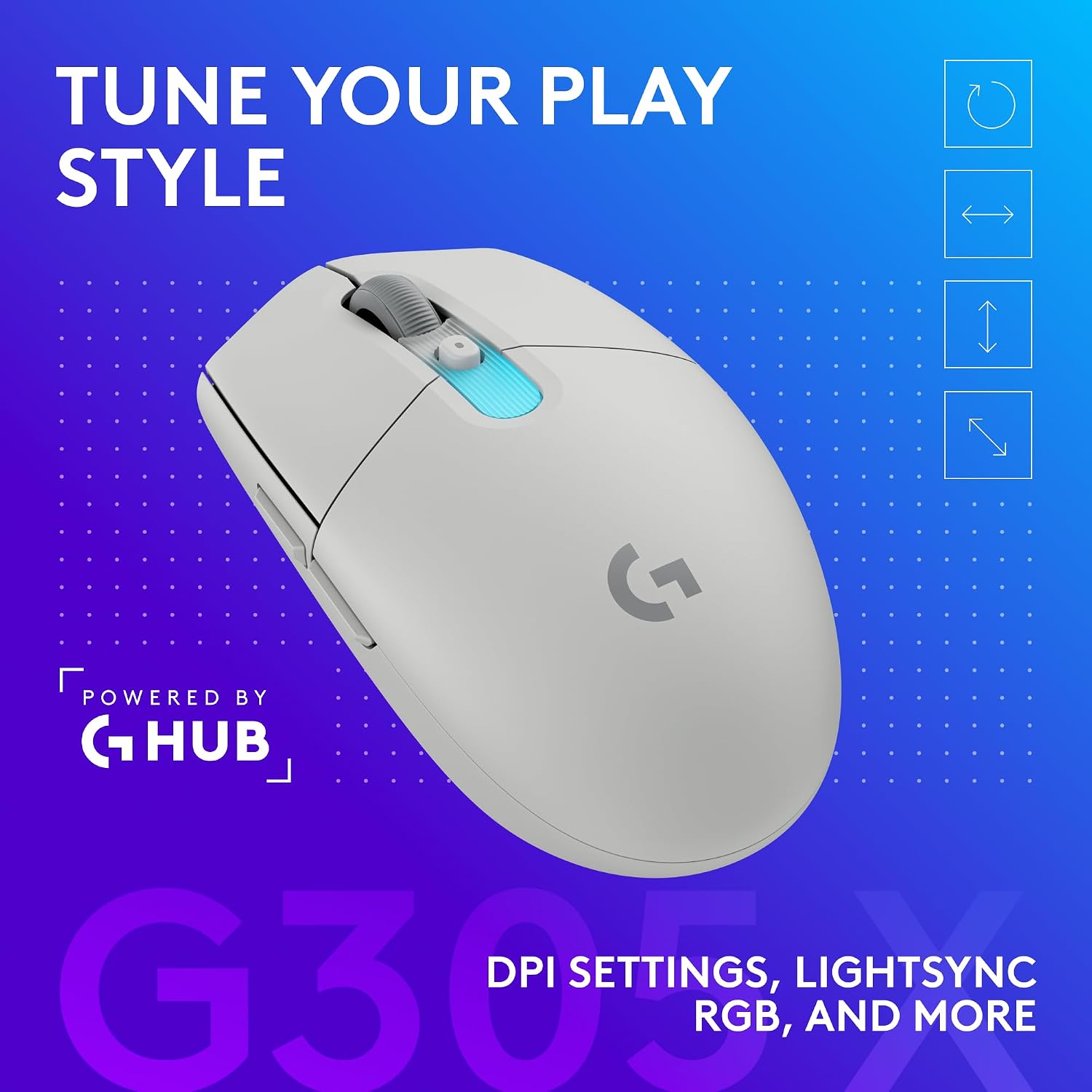 Logitech G305 Lightspeed Wireless Gaming Mouse, Hero Sensor, 12,000 DPI, Lightweight, 6 Programmable Buttons, 250h Battery, On-Board Memory, Compatible with PC, Mac - Black - Flex Gamingproduct_type