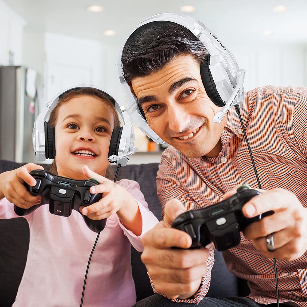 BENGOO G9000 Stereo Gaming Headset for PS4 PC Xbox One PS5 Controller, Noise Cancelling Over Ear Headphones with Mic, LED Light, 7.1 Surround Sound, Soft Memory Earmuffs for Nintendo Xbox Series X|S - Flex Gamingproduct_type