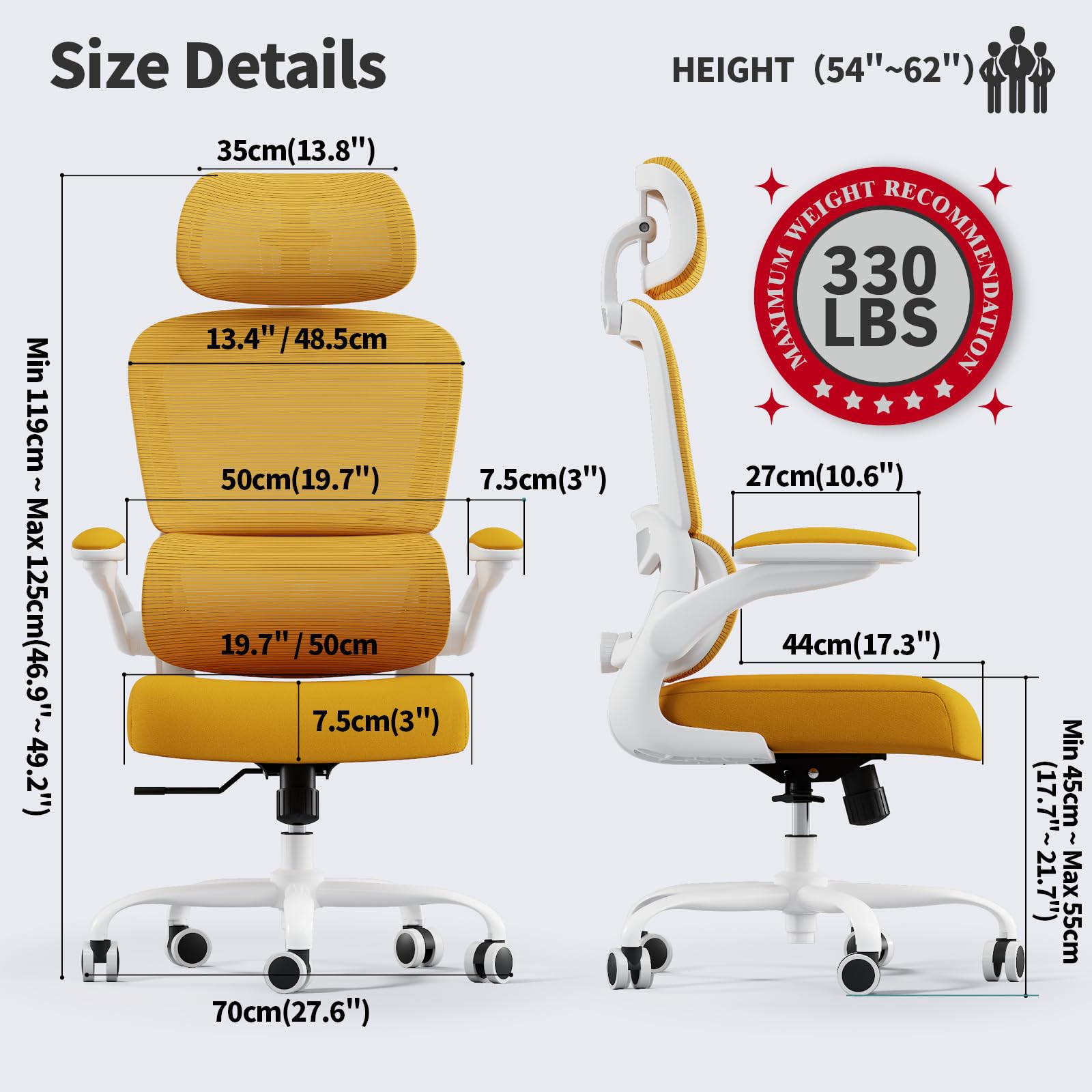 TRALT Office Chair Ergonomic Desk Chair, 330 LBS Home Mesh Office Desk Chairs with Wheels, Comfortable Gaming Chairs (1, Black) - Flex Gamingproduct_type