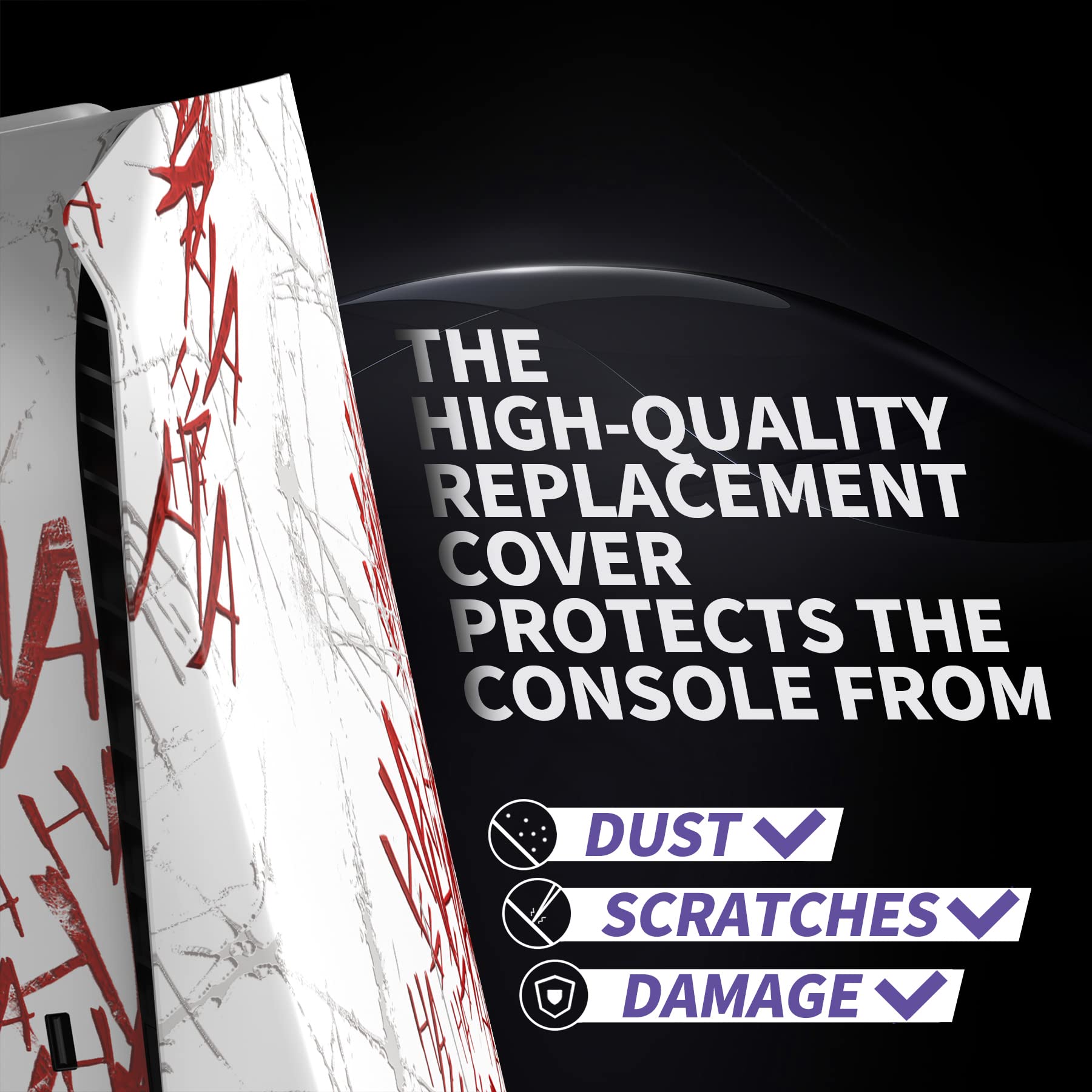 eXtremeRate eXcover The Great Wave Top Bottom Cover Compatible with ps5 Console Disc Edition, Replacement Faceplate Backplate Shell Skin Compatible with ps5 Disc Version Console - Flex Gamingproduct_type