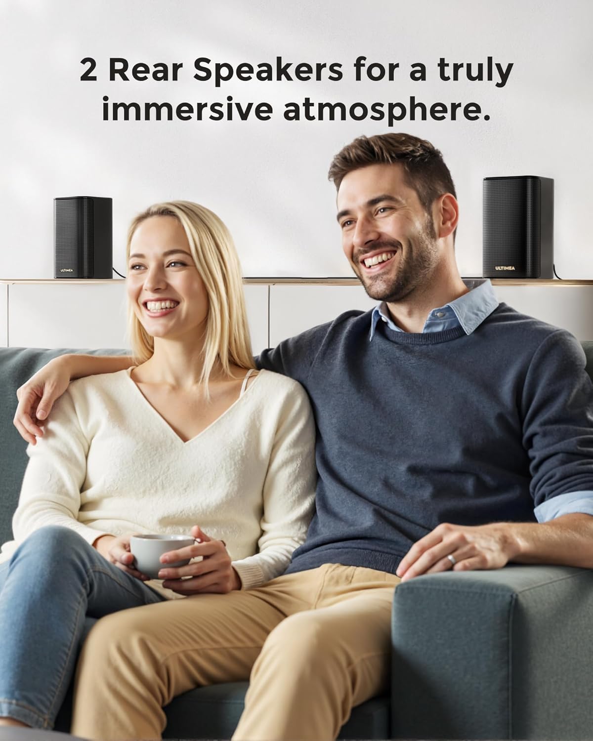 ULTIMEA 5.1.2ch Sound Bar with Dolby Atmos, Surround Sound System for TV with 2 Surround Speakers, Sound Bar for Smart TV, Soundbar for Home Theater, BT 5.4, HDMI eARC, Skywave F40 (New, 2026 Model) - Flex Gamingproduct_type