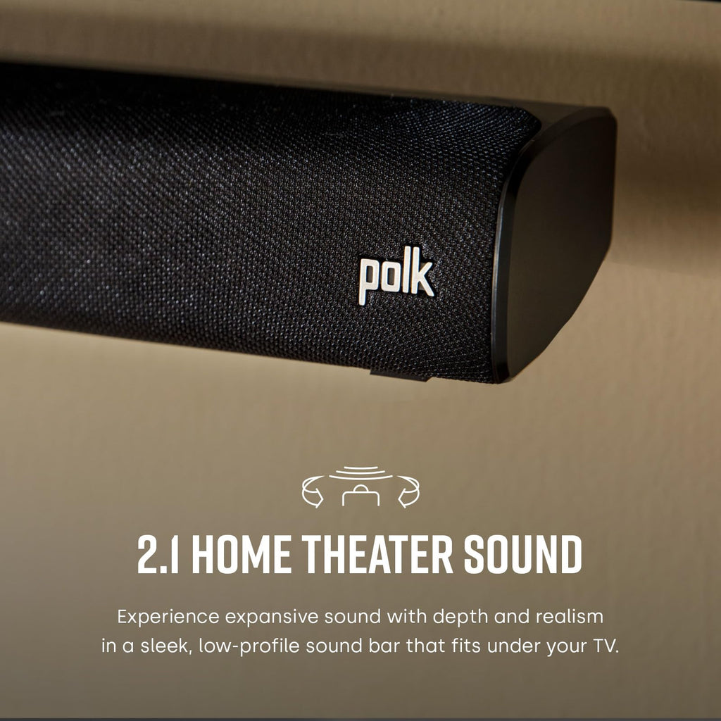 Polk Audio Signa S2 Sound Bar for Smart TV with Subwoofer, Wireless – Exclusive VoiceAdjust Technology, Ultra-Slim Design, Works with 4K & HD TVs, HDMI & Optical, Bluetooth, Wireless Streaming - Flex Gamingproduct_type