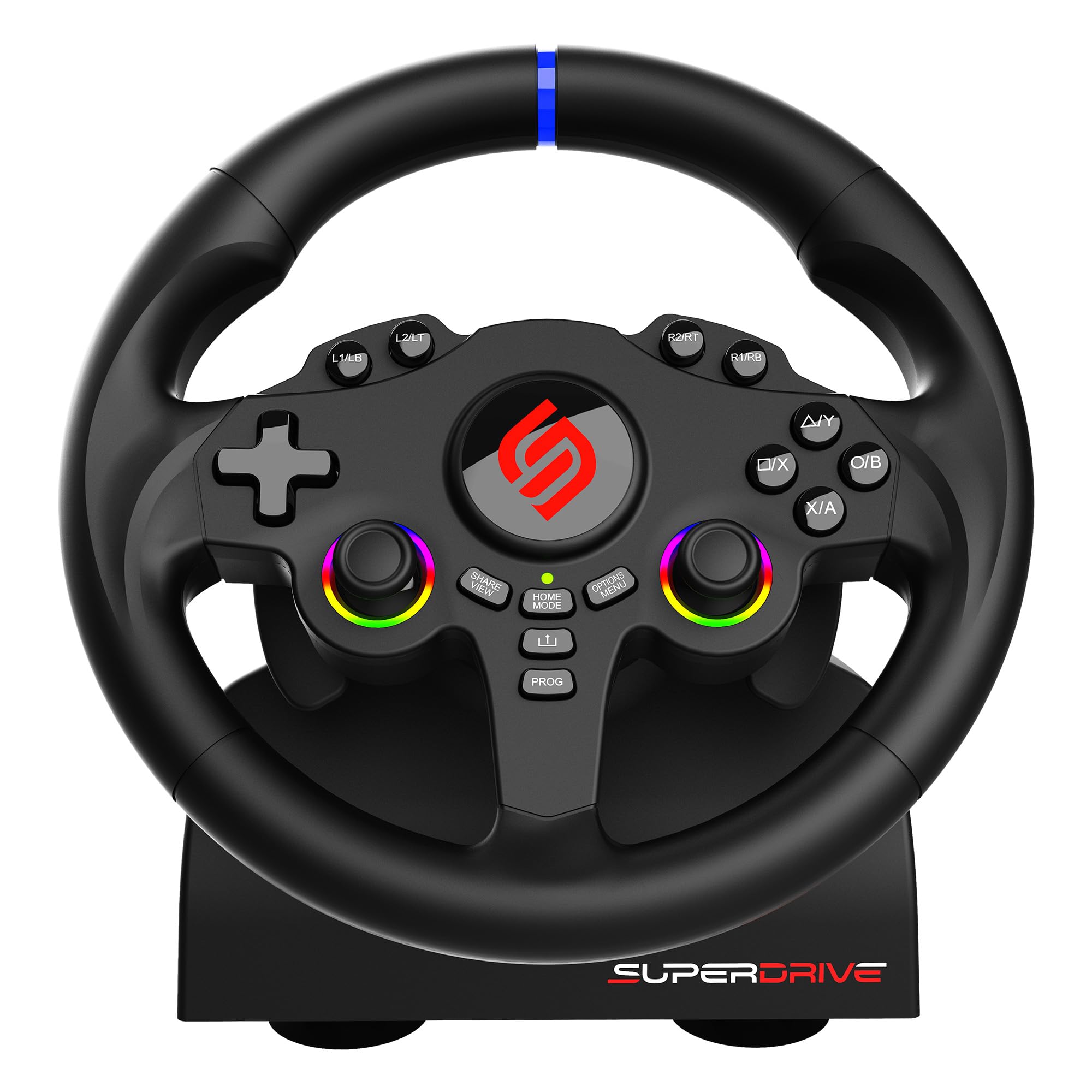 SUBSONIC - Superdrive SV250 Racing Wheel Switch 2/Switch PS4 PC Xbox Series | Steering Wheel with Pedals and Paddles - Vibration - 3 Sensitivity Modes - Diameter 22 cm, Rotation 180° - Flex Gamingproduct_type