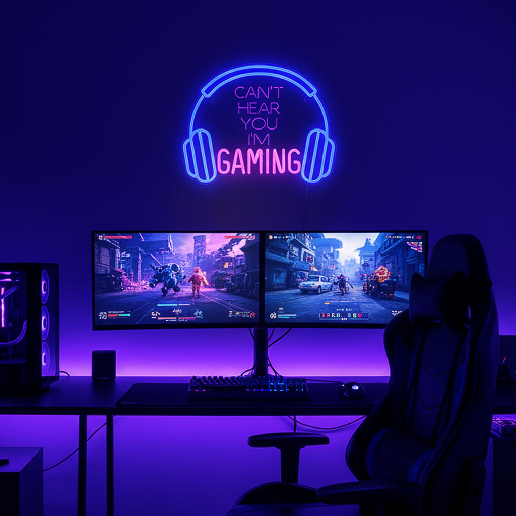 Kavaas Gamer Neon Sign, UV Printed Gaming Neon Sign for Gamer Room Decor - LED Video Game Neon Lights for Bedroom Boys, Gaming Wall decor - Best Gamer Gifts for Teenage Boys, Christmas - Flex Gamingproduct_type