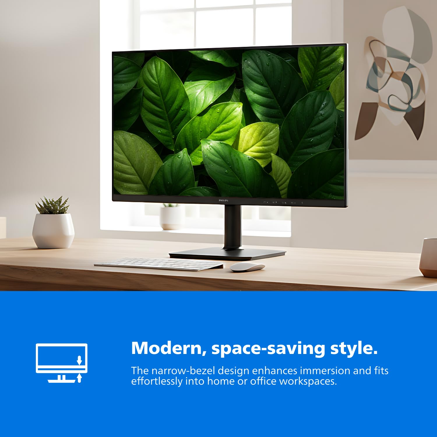 Philips 24 inch 100Hz Computer Monitor, Frameless Full HD (1920 x 1080), VESA, HDMI x1, VGA Port x1, Eye Care, 4 Year Advance Replacement Warranty, 241V8LB - Flex Gamingproduct_type