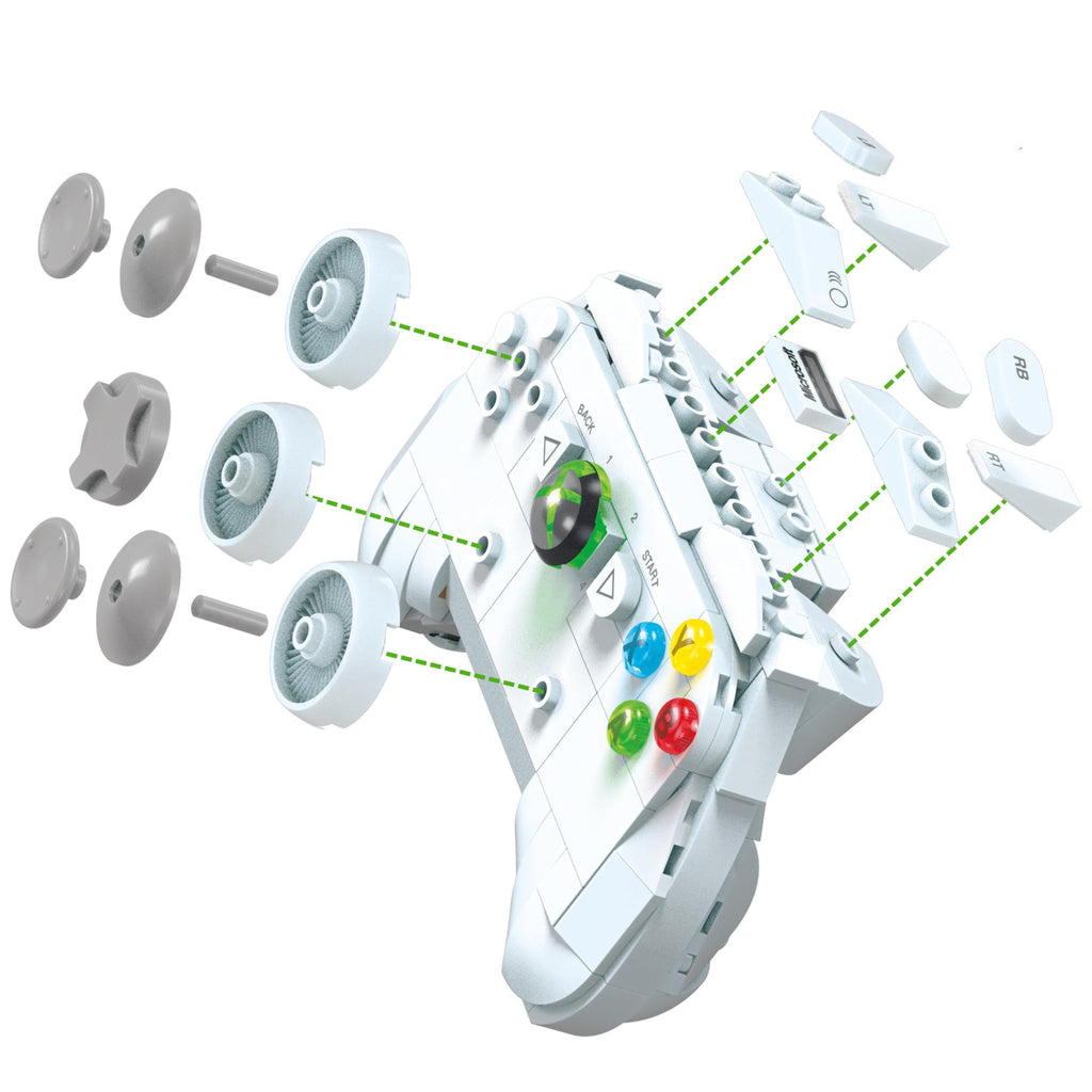 MEGA Microsoft Collectible Building Set, Xbox 360 Replica Model with 1342 Pieces, Controller and LED Lights, Build & Display Toy for Adult Collectors - Flex Gamingproduct_type