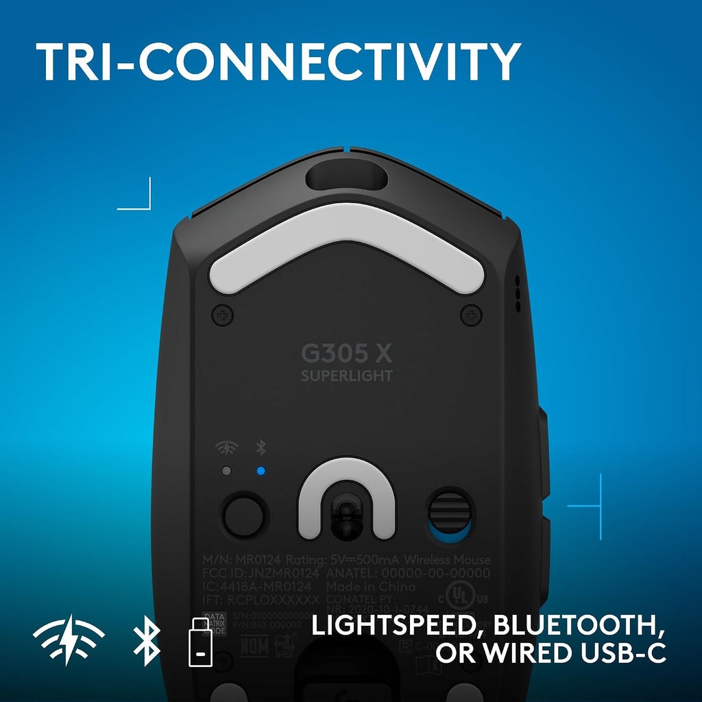 Logitech G305 Lightspeed Wireless Gaming Mouse, Hero Sensor, 12,000 DPI, Lightweight, 6 Programmable Buttons, 250h Battery, On-Board Memory, Compatible with PC, Mac - Black - Flex Gamingproduct_type