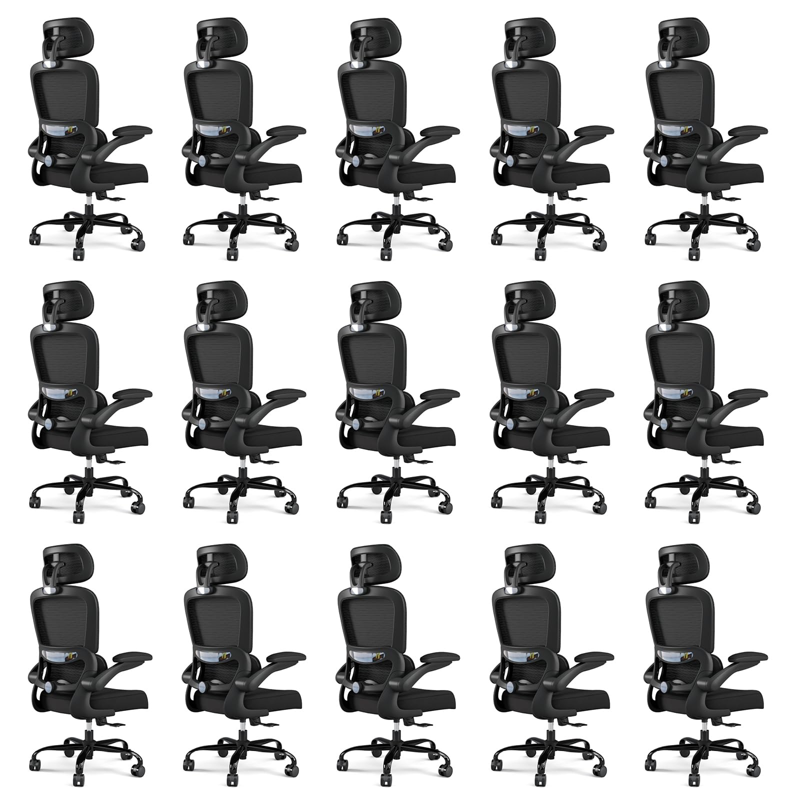 TRALT Office Chair Ergonomic Desk Chair, 330 LBS Home Mesh Office Desk Chairs with Wheels, Comfortable Gaming Chairs (1, Black) - Flex Gamingproduct_type