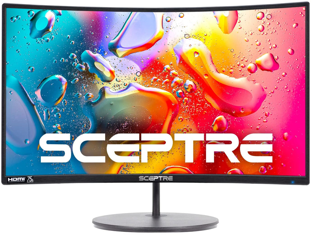 Sceptre Curved 27-inch Prime Monitor up to 100Hz 1080p, HDMI x2, VGA, 99% sRGB, Built-in Speakers, R1500, Machine Black 2025 (C275W-1920RN Series) - Flex Gamingproduct_type