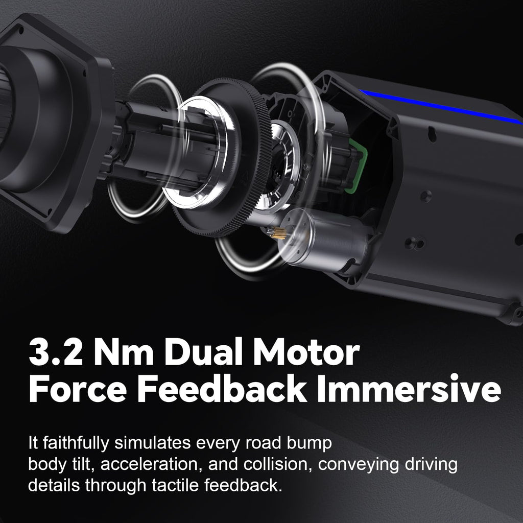 PXN V99 Force Feedback Racing Wheel, with Pedals and Shifter | Detachable 270°/900° Steering Wheel, Hall Pedals & H-Shifter - for PC, Xbox Series X|S, Xbox One, and PS4 - Flex Gamingproduct_type