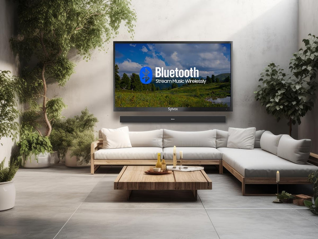 SYLVOX Outdoor Soundbar, IP65 Waterproof 60 Watts Soundbar with HDMI, Optical, AUX, USB and Bluetooth Connection, 38 Inch,Mountable - Flex Gamingproduct_type