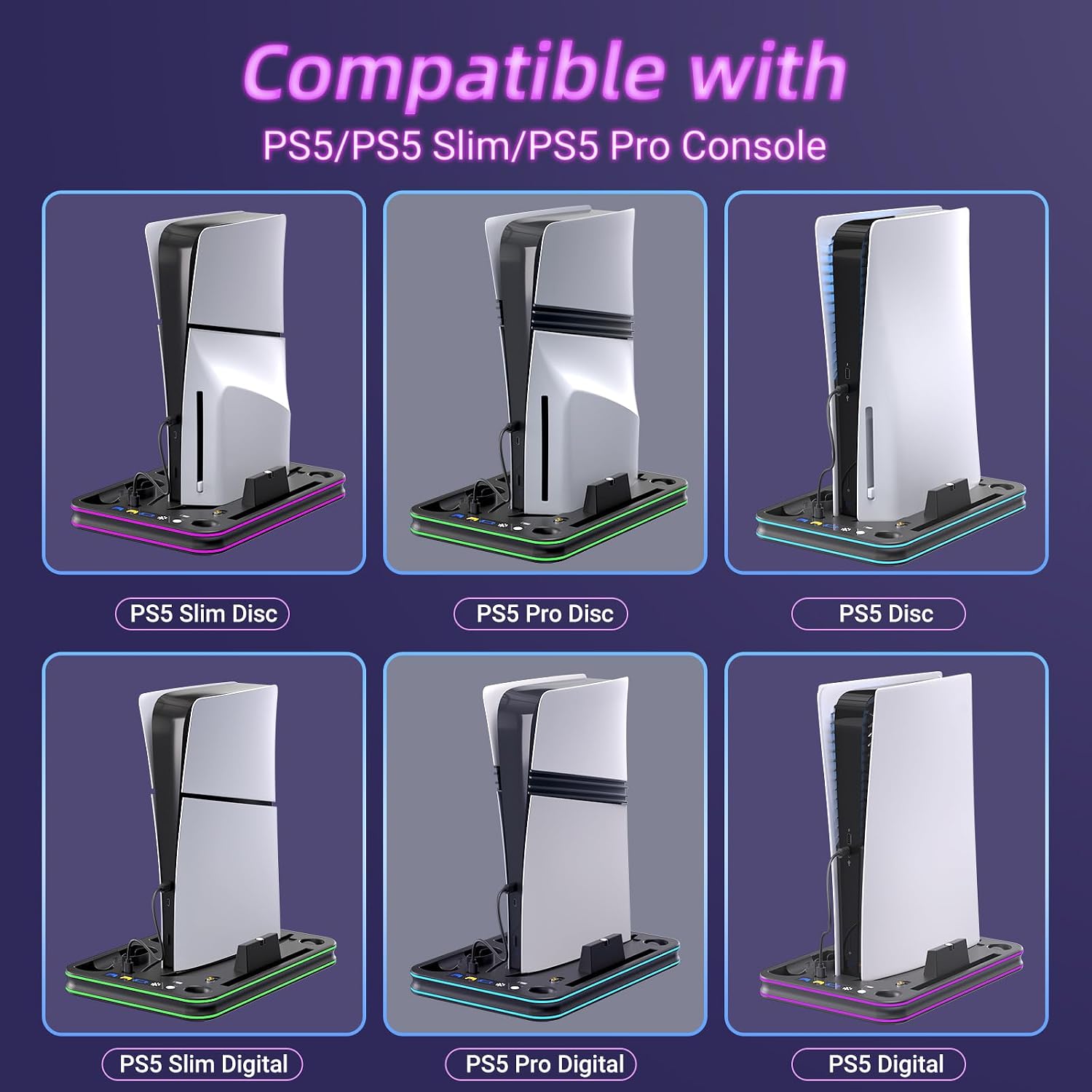 Elevate Your Gameplay with Our Ultimate PS5 Charger Dock with Cooling Fan - Flex Gamingproduct_type