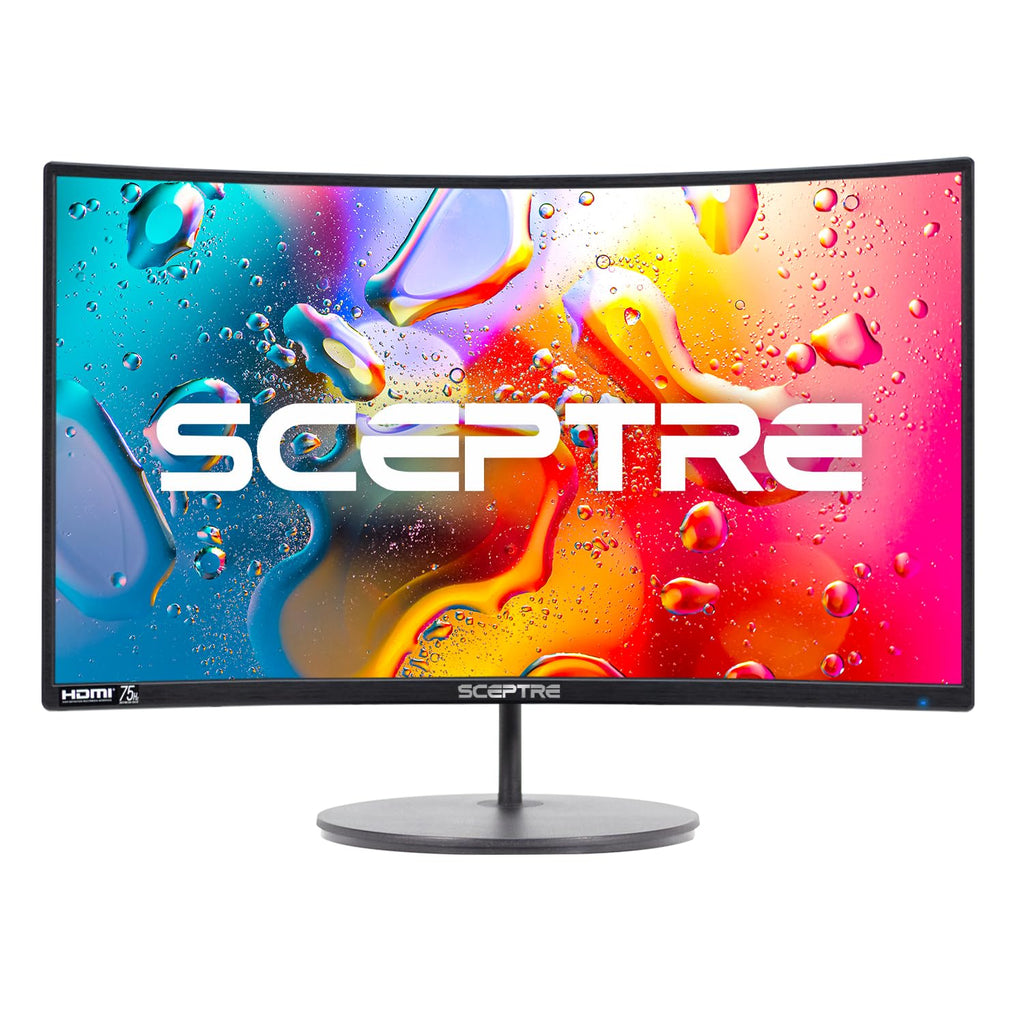Sceptre Curved 27-inch Prime Monitor up to 100Hz 1080p, HDMI x2, VGA, 99% sRGB, Built-in Speakers, R1500, Machine Black 2025 (C275W-1920RN Series) - Flex Gamingproduct_type