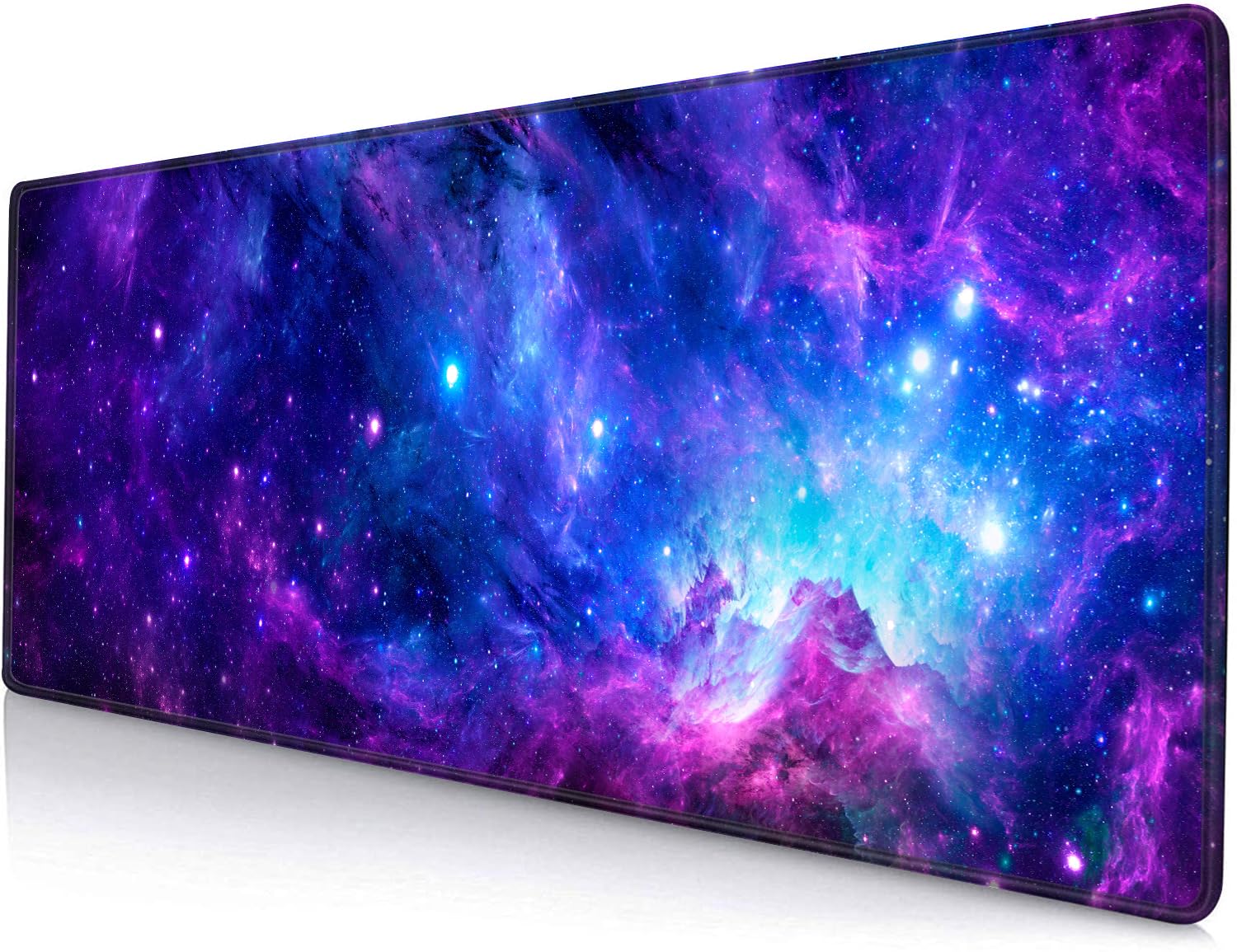 Gaming Mouse Pad, Large Non-Slip Rubber Base Mousepad, Keyboard Mouse Mat, Desk Pad with Stitched Edges, 31.5x11.8inch, Dazzling Galaxy - Flex Gamingproduct_type