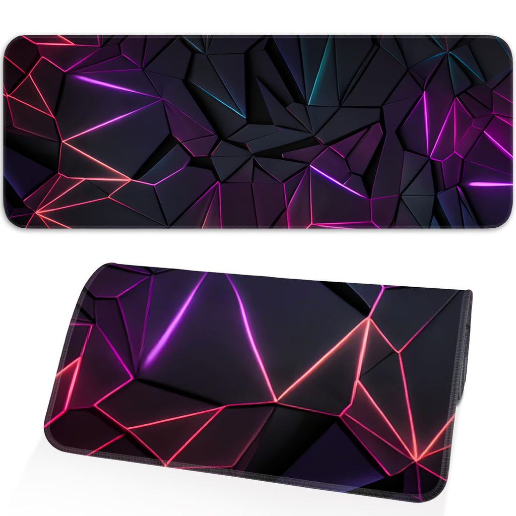 Japanese Dark Red Moon Gaming Mouse Pad, Extended Mouse Pad with Non-Slip Base, Full Keyboard Pad with Stitched Edges, Large Desk Pad for Gaming, Office, Home 31.5 x 11.8 Inch - Flex Gamingproduct_type