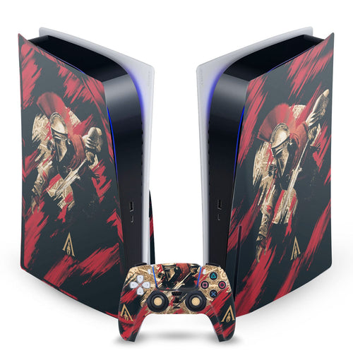 Alexios with Spear Odyssey Artwork Matte Vinyl Faceplate Sticker Gaming Skin Case Cover Compatible with Sony Playstation 5 PS5 Disc Edition Console & DualSense Controller - Flex Gamingproduct_type