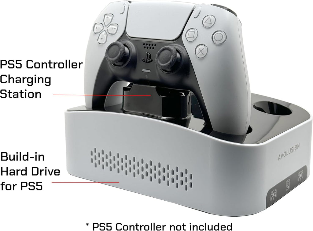 Avolusion D200 3TB USB 3.0 External Gaming Hard Drive w/Controller Charging Station for PS5 Game Console - Flex Gamingproduct_type