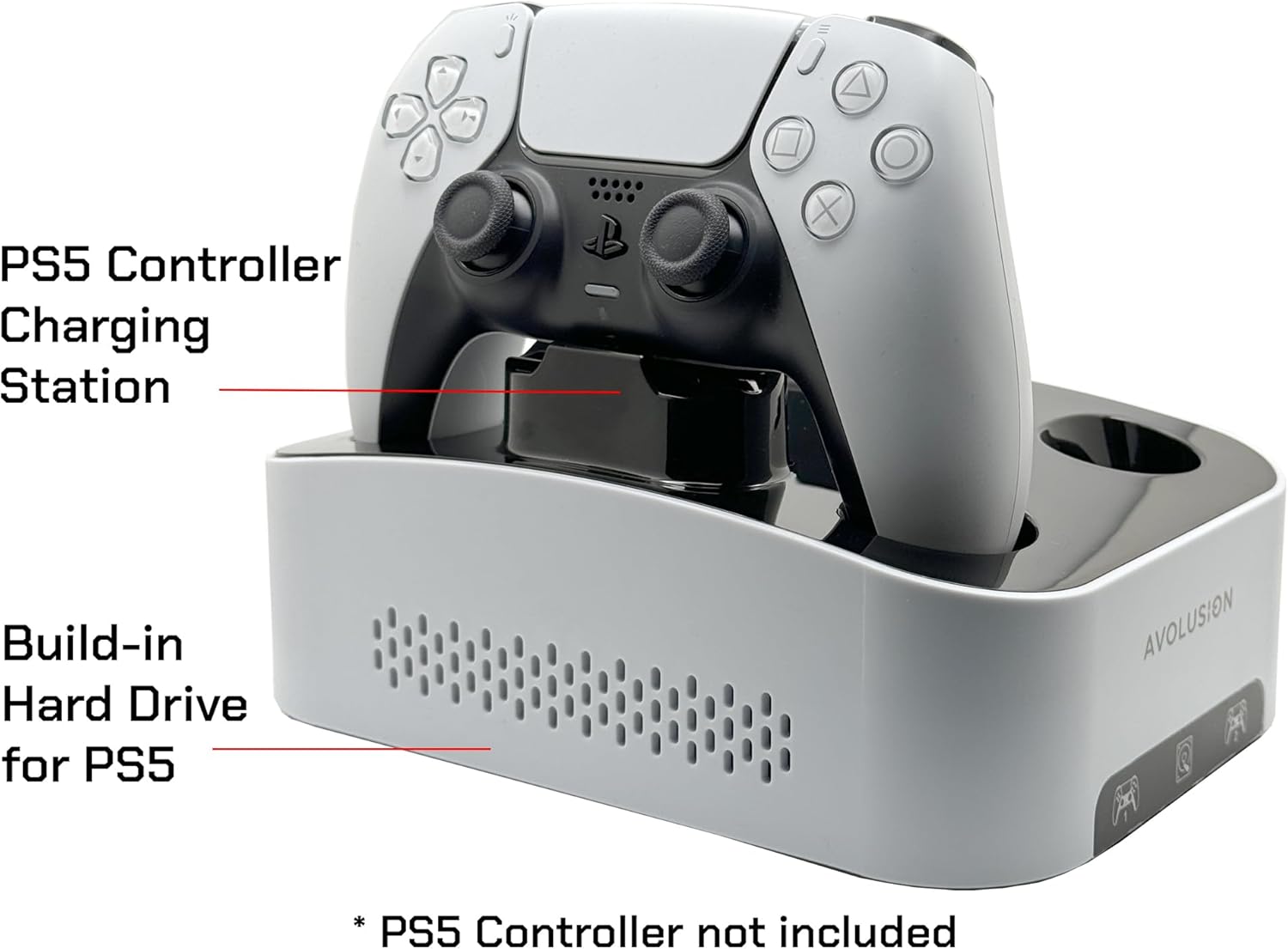 Avolusion D200 3TB USB 3.0 External Gaming Hard Drive w/Controller Charging Station for PS5 Game Console - Flex Gamingproduct_type