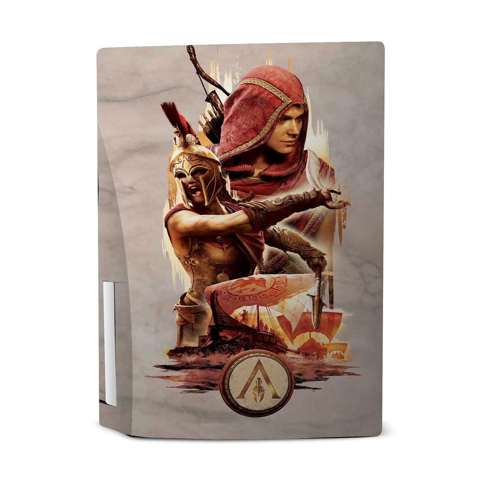 Alexios with Spear Odyssey Artwork Matte Vinyl Faceplate Sticker Gaming Skin Case Cover Compatible with Sony Playstation 5 PS5 Disc Edition Console & DualSense Controller - Flex Gamingproduct_type
