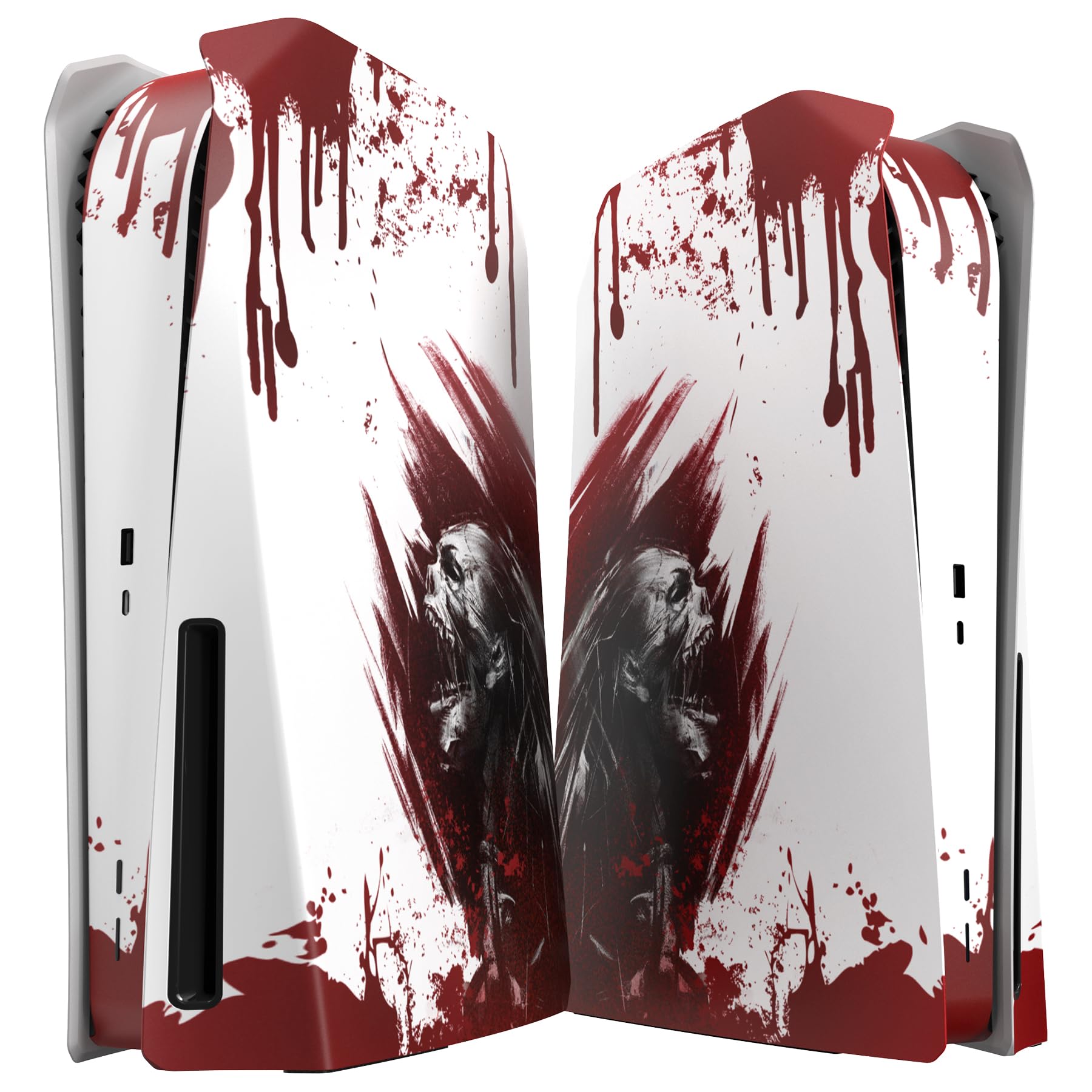 eXtremeRate eXcover The Great Wave Top Bottom Cover Compatible with ps5 Console Disc Edition, Replacement Faceplate Backplate Shell Skin Compatible with ps5 Disc Version Console - Flex Gamingproduct_type