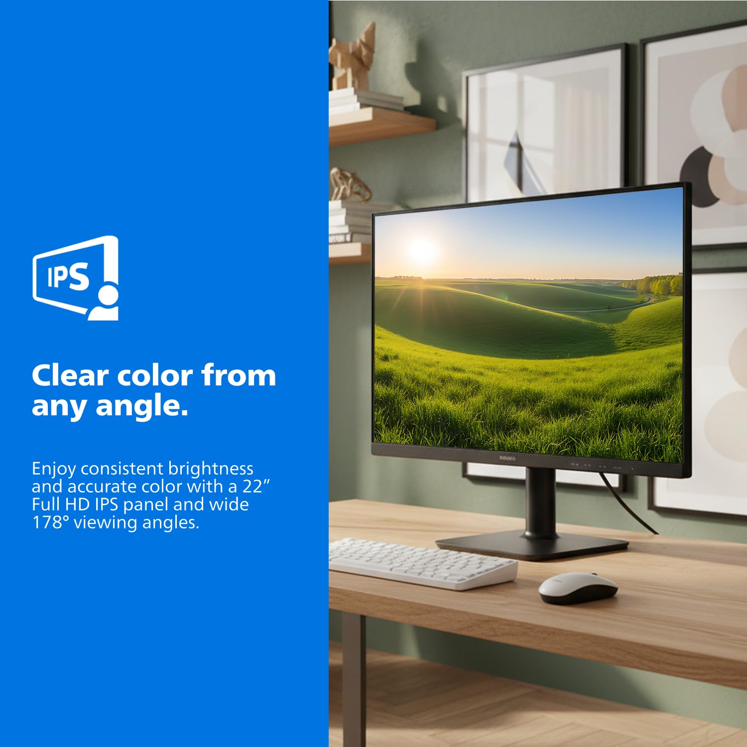 Philips 24 inch 100Hz Computer Monitor, Frameless Full HD (1920 x 1080), VESA, HDMI x1, VGA Port x1, Eye Care, 4 Year Advance Replacement Warranty, 241V8LB - Flex Gamingproduct_type