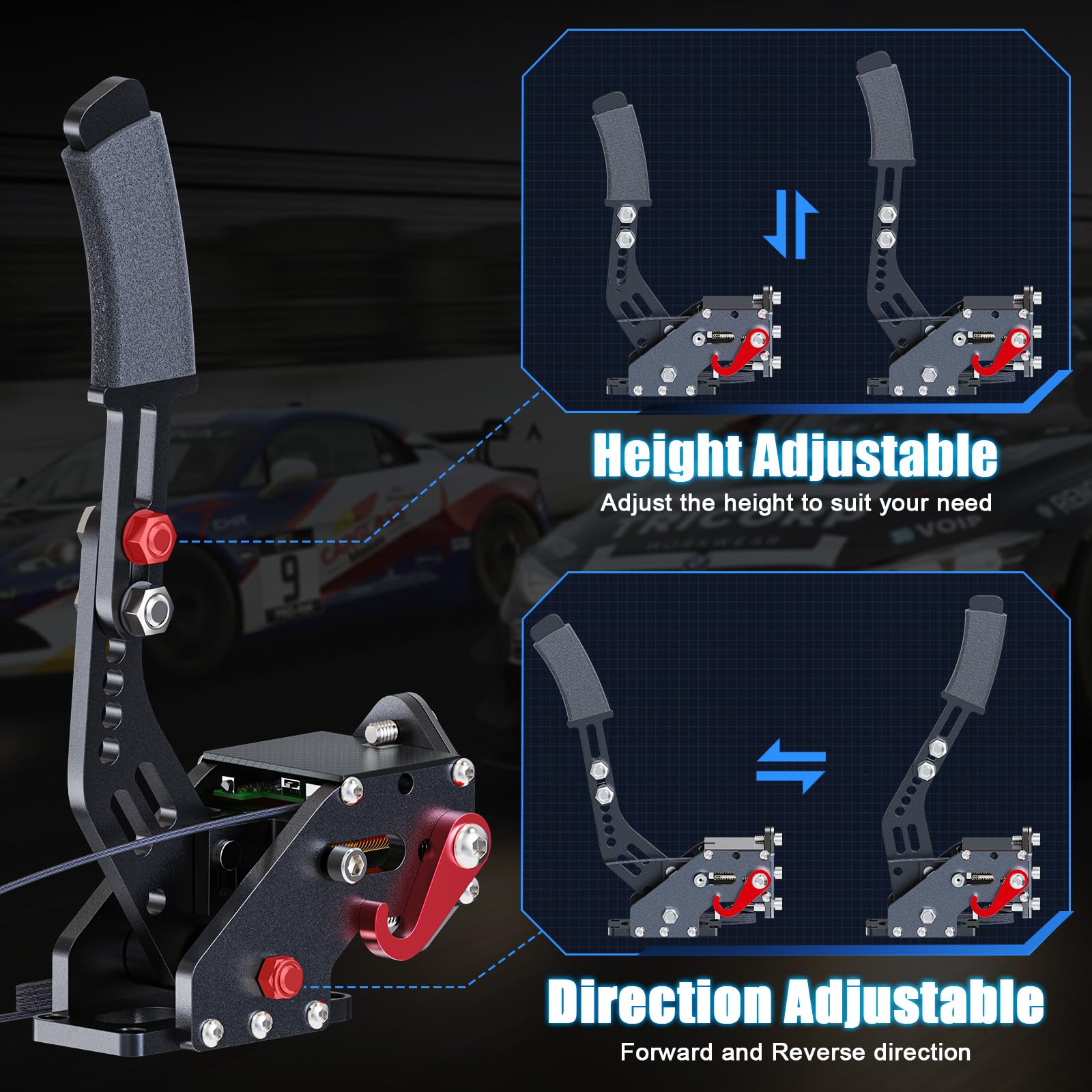 aikeec USB Handbrake for PS4 PS5: Compatible with Logitech G27 G29- PC Handbrake Compatible for G27 G29 G920 Thrusmsater T300 T500 Sim Racing Handbrake - Flex Gamingproduct_type