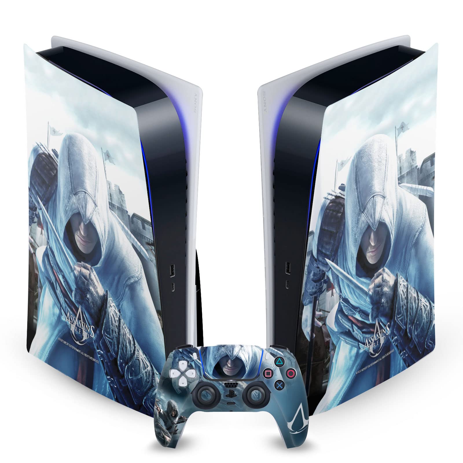 Altaïr Hidden Blade Key Art Matte Vinyl Faceplate Sticker Gaming Skin Case Cover Compatible with Sony Playstation 5 PS5 Disc Edition Console & DualSense Controller - Flex Gamingproduct_type