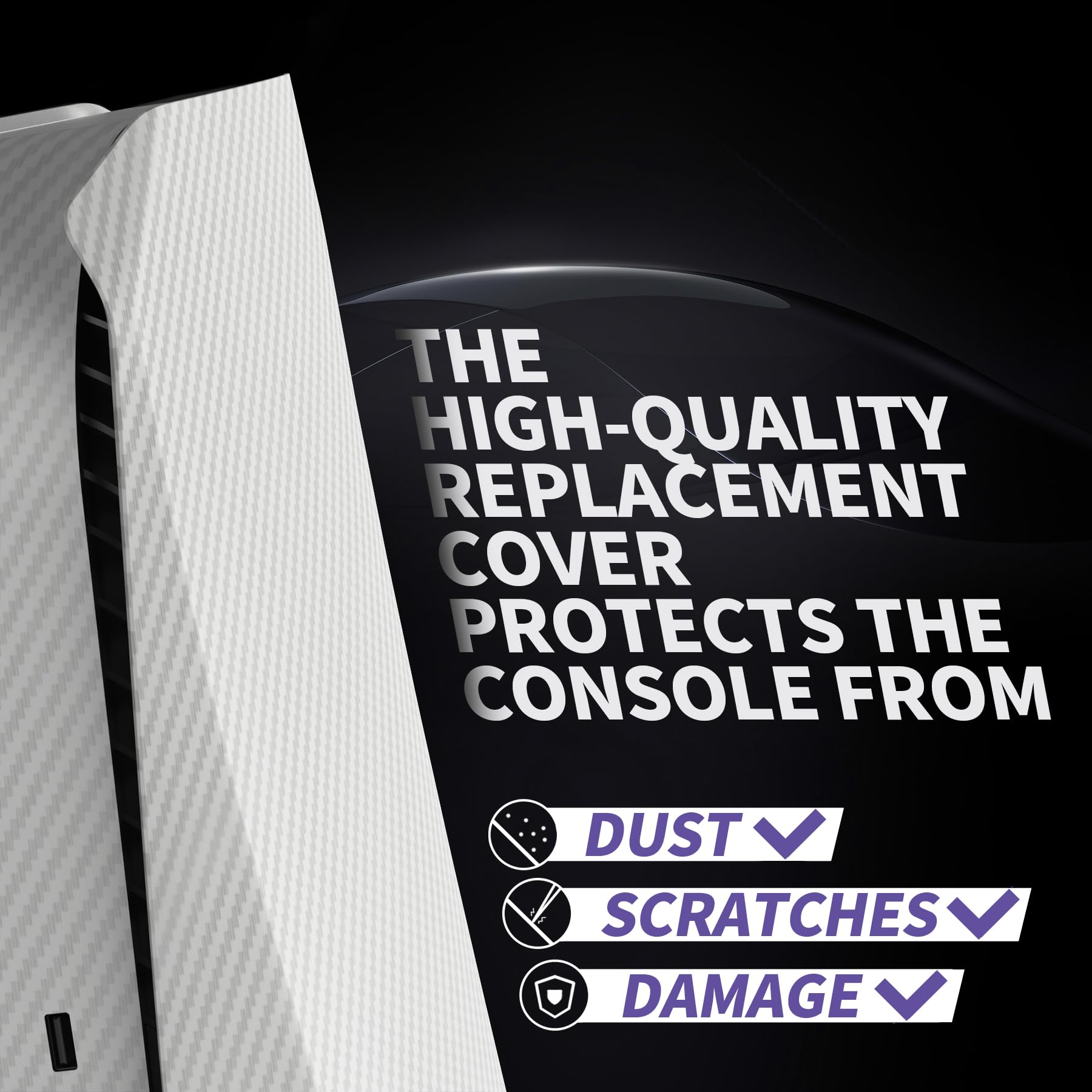 eXtremeRate eXcover The Great Wave Top Bottom Cover Compatible with ps5 Console Disc Edition, Replacement Faceplate Backplate Shell Skin Compatible with ps5 Disc Version Console - Flex Gamingproduct_type