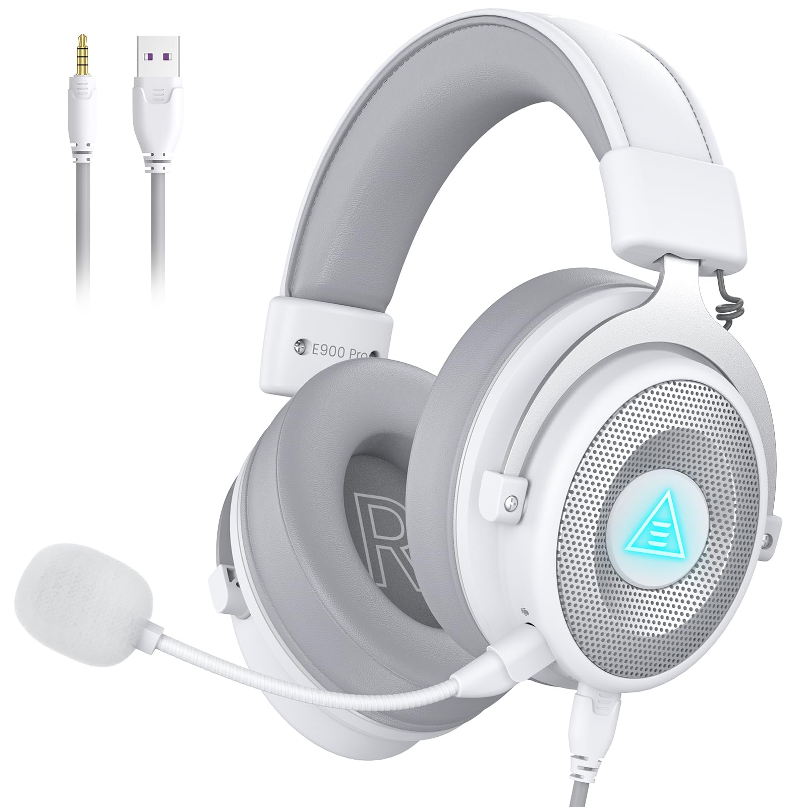 EKSA USB Gaming Headset for PC, Computer Gaming Headphones with Detachable Microphone Noise Cancelling, 7.1 Surround Sound, 50MM Driver, Wired Headset for PS4 PS5, Xbox One, Laptop (Yellow) - Flex Gamingproduct_type