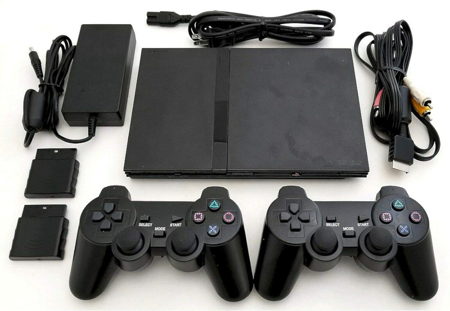 Sony PS2 SLIM Game System Gaming Console with 2 WIRELESS CONTROLLERS PLAYSTATION-2 (Renewed) - Flex Gamingproduct_type