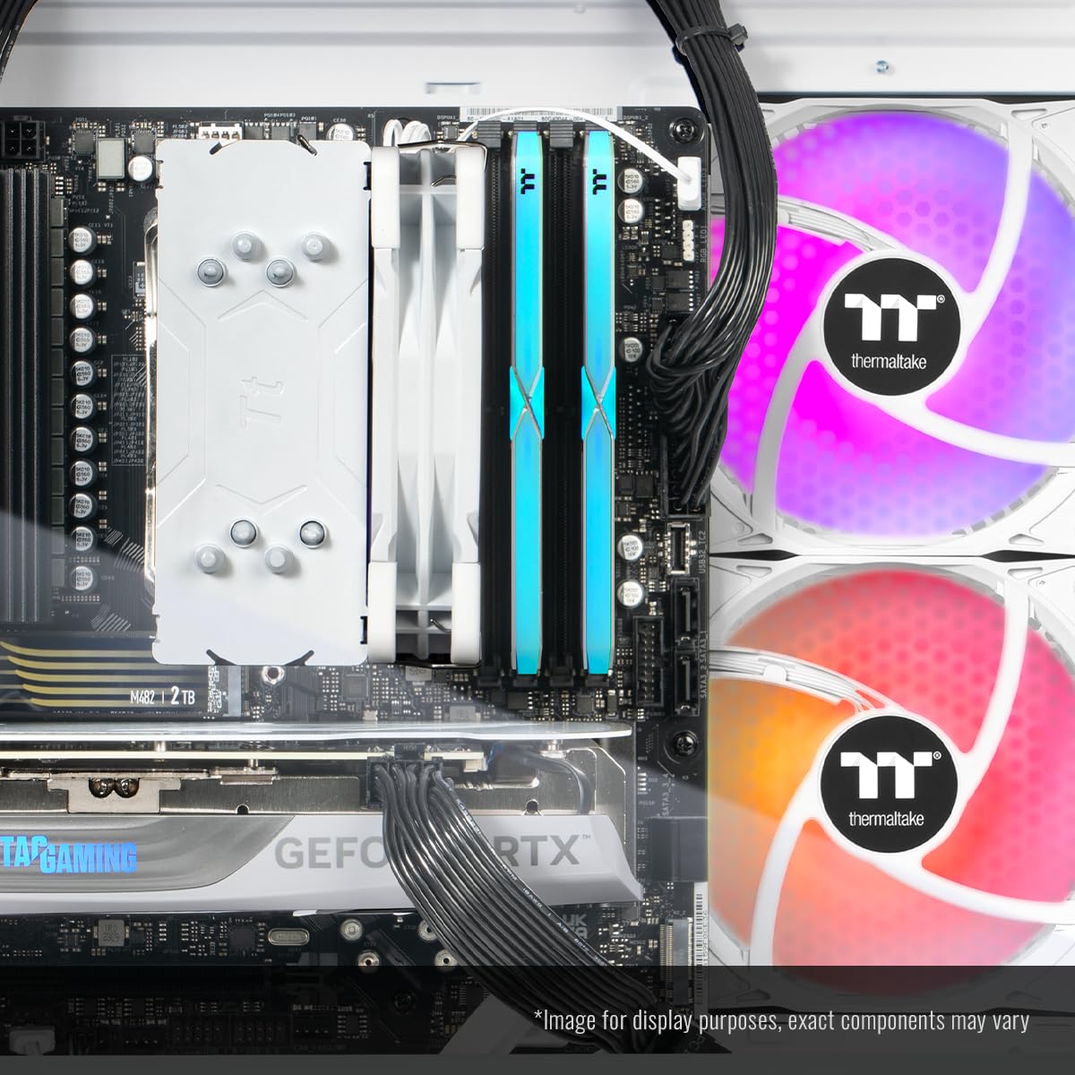 Thermaltake LCGS Quartz i1460 Gaming Desktop (Intel Core™ i5-14400F, ToughRam DDR4 3600Mhz 16GB RGB Memory, NVIDIA GeForce® RTX 5060, 1TB NVMe M.2, WiFi, Windows 11) S2QT-B760-560-LCS - Flex Gamingproduct_type