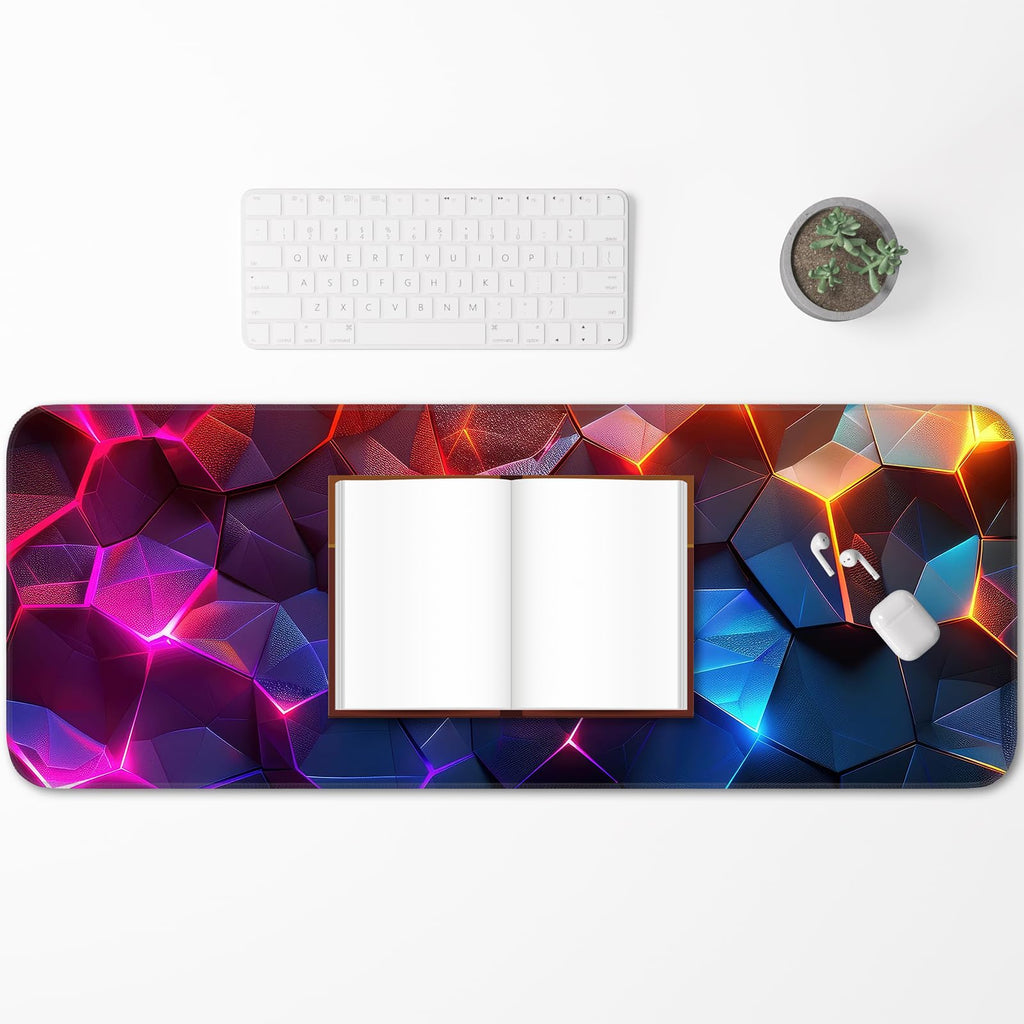 Japanese Dark Red Moon Gaming Mouse Pad, Extended Mouse Pad with Non-Slip Base, Full Keyboard Pad with Stitched Edges, Large Desk Pad for Gaming, Office, Home 31.5 x 11.8 Inch - Flex Gamingproduct_type