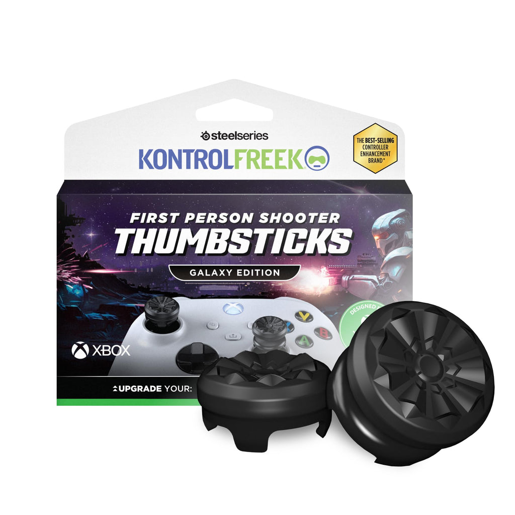 KontrolFreek FPS Freek Galaxy Black for Xbox One and Xbox Series X Controller | 2 Performance Thumbsticks | 1 High-Rise, 1 Mid-Rise | Black (Limited Edition) - Flex Gamingproduct_type