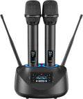 TONOR Bluetooth Wireless Microphones, Rechargeable UHF Cordless Microphone System for Home Party, Metal Dual Handheld 260ft for Home Karaoke, Church, Party,TW-790, Black - Flex Gamingproduct_type