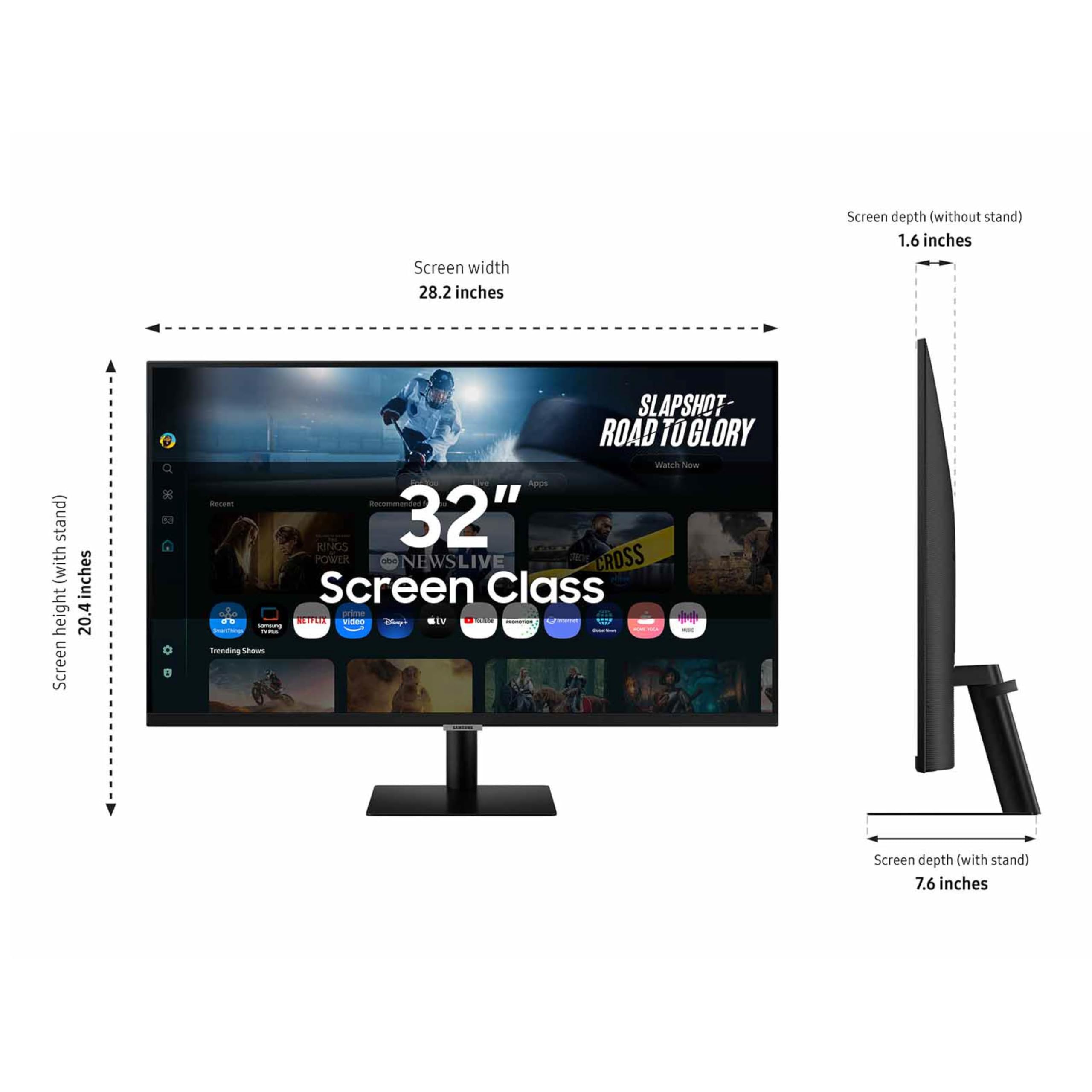 Samsung 43” Smart Monitor M7 (M70F) 4K UHD Display, Samsung Vision AI, Smart TV Apps, Gaming Hub, USB-C, HDMI and USB-A, Black, LS43FM702UNXZA, 2025 - Flex Gamingproduct_type