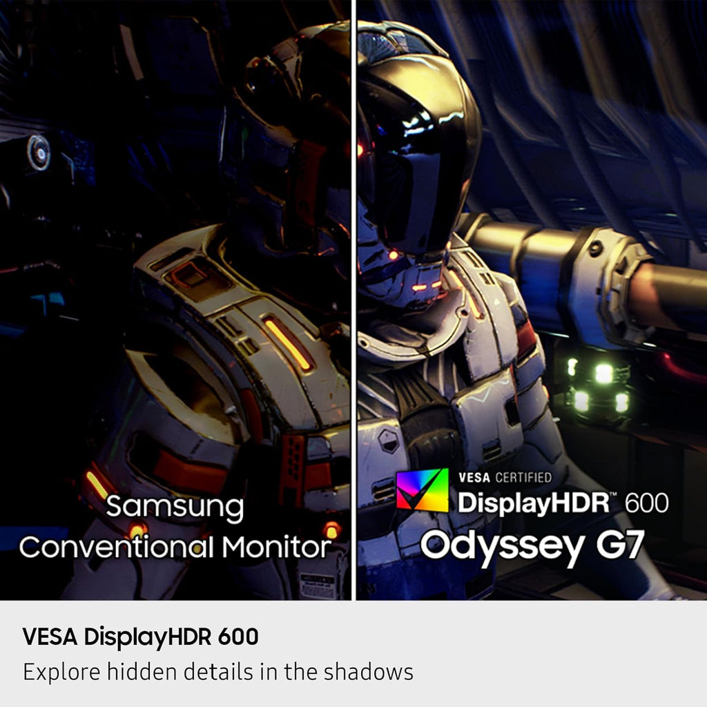 Samsung 40” Odyssey G7 (G75F) WUHD Resolution, 180Hz, Curved Gaming Monitor, 1ms Response Time (GtG), VESA DisplayHDR™ 600, AMD FreeSync™ Premium Pro, LS40FG75DENXZA, 2025 - Flex Gamingproduct_type