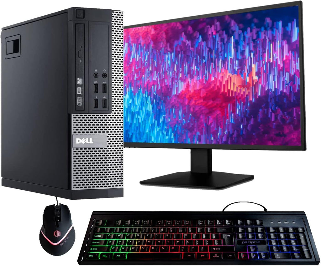 Dell Optiplex 9020 Desktop Computer PC, Intel Quad-Core i5, 500GB HDD Storage, 8GB DDR3 RAM, WiFi, 20 in Monitor, RGB Productivity Bundle, Windows 11 Pro (Renewed) - Flex Gamingproduct_type