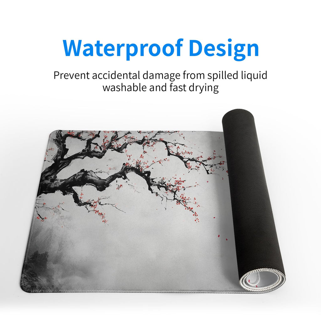 White Ukiyo-e Style Sports Car Large Gaming Mouse Pad Desktop Mat 31.5x11.8 Inch - Non-Slip Rubber Base - for Gamers - Perfect for Gamers & PC Enthusiasts - Flex Gamingproduct_type