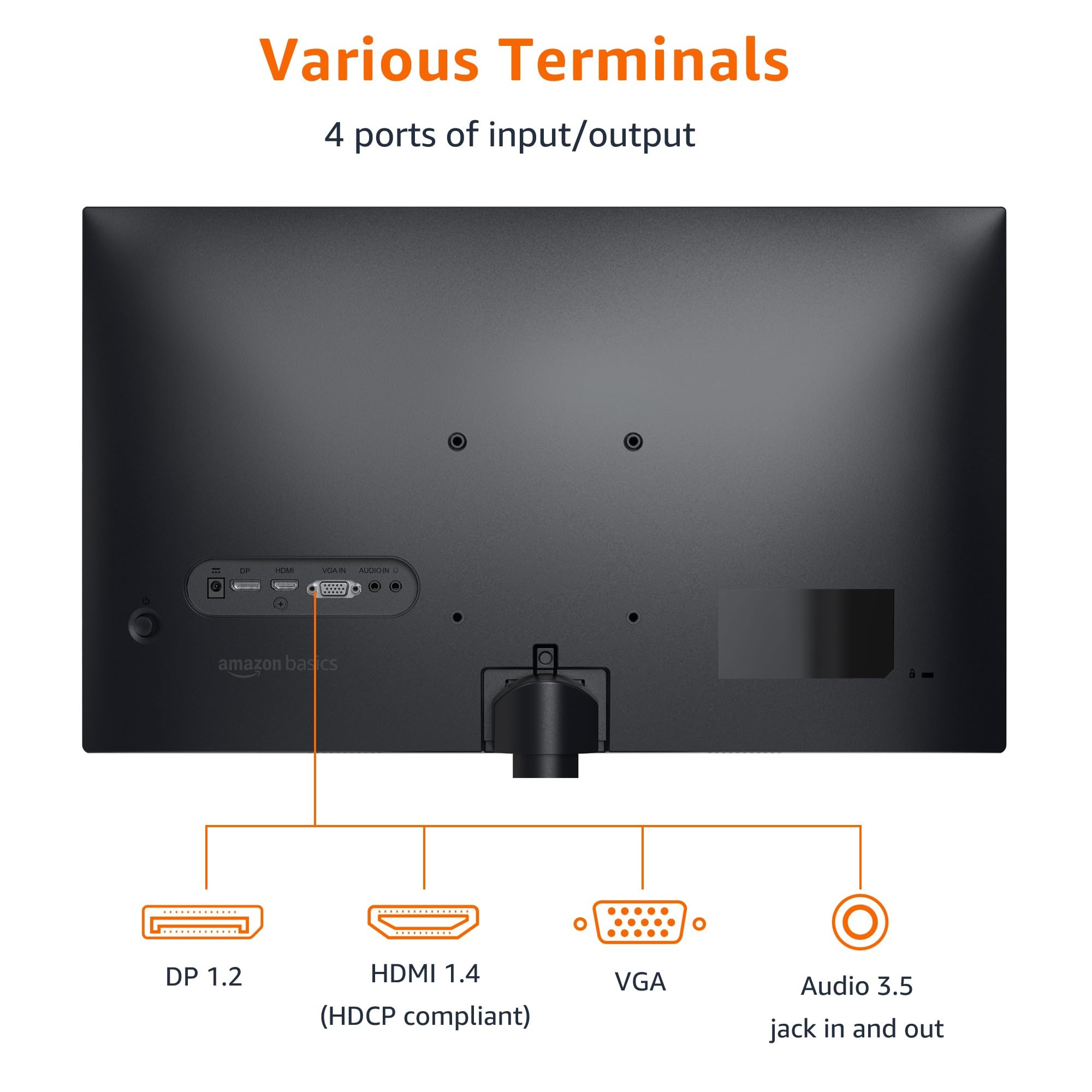 Amazon Basics 27 Inch Monitor, FHD 1080P, 100Hz, IPS, Built-in Speakers, VESA Compatible, USB Ports, Black - Flex Gamingproduct_type