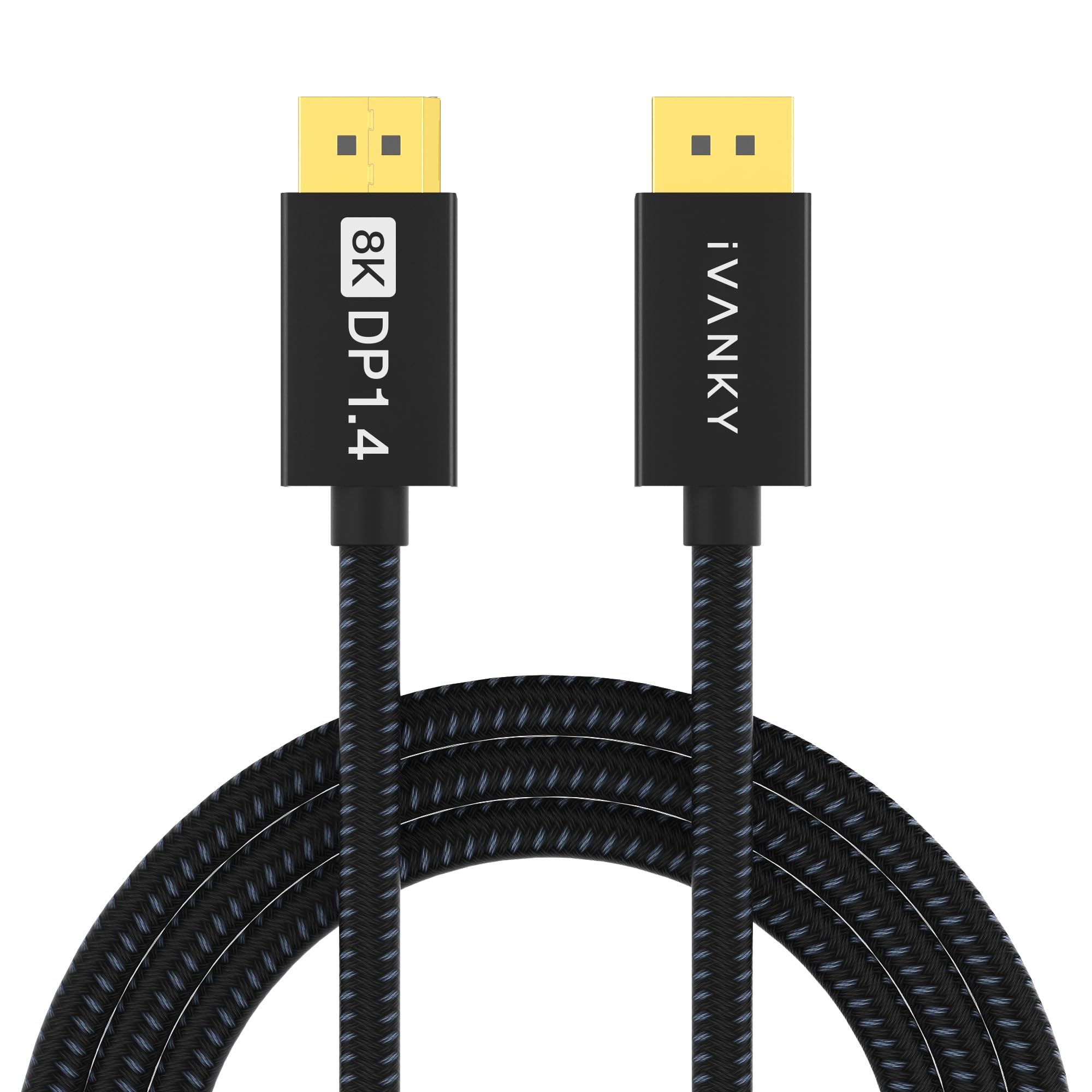 IVANKY 8K DisplayPort Cable 1.4, VESA Certified DP Cable 6.6ft (8K@60Hz, 4K@240Hz, 2K@240Hz)HBR3 Support 32.4Gbps, HDR, HDCP 2.2, FreeSync G-Sync, Braided Display Port for Gaming Monitor, Graphics, PC - Flex Gamingproduct_type