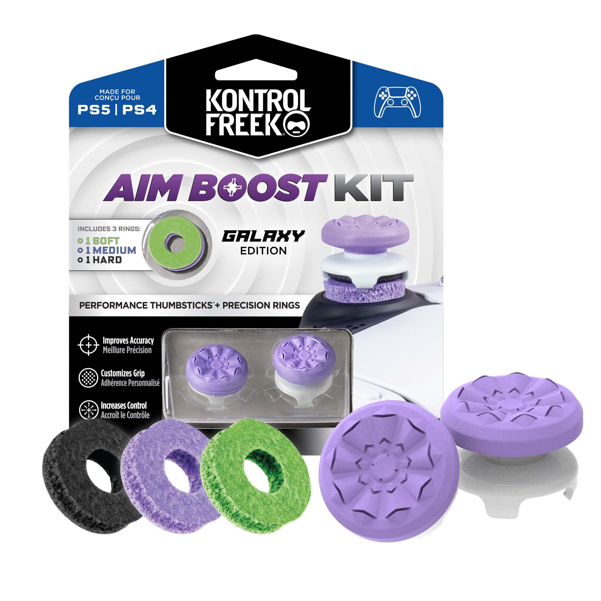 KontrolFreek Aim Boost Kit for Xbox One and Xbox Series X Controller | Includes Performance Thumbsticks and Precision Rings | Black Galaxy Edition - Flex Gamingproduct_type