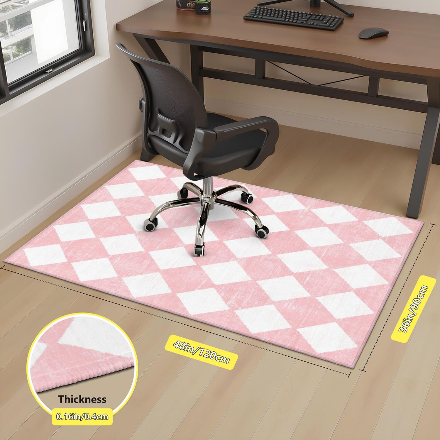 Gaming Chair Mat for Carpet Hardwood Tile Floor,36"x48" Gamer Rugs for Game Room, Under Desk Non Slip Gamer Rug,Low-Pile Game Room Rug,Rubber Backing Large Gaming Chair Floor Mat,Green Honeycomb - Flex Gamingproduct_type
