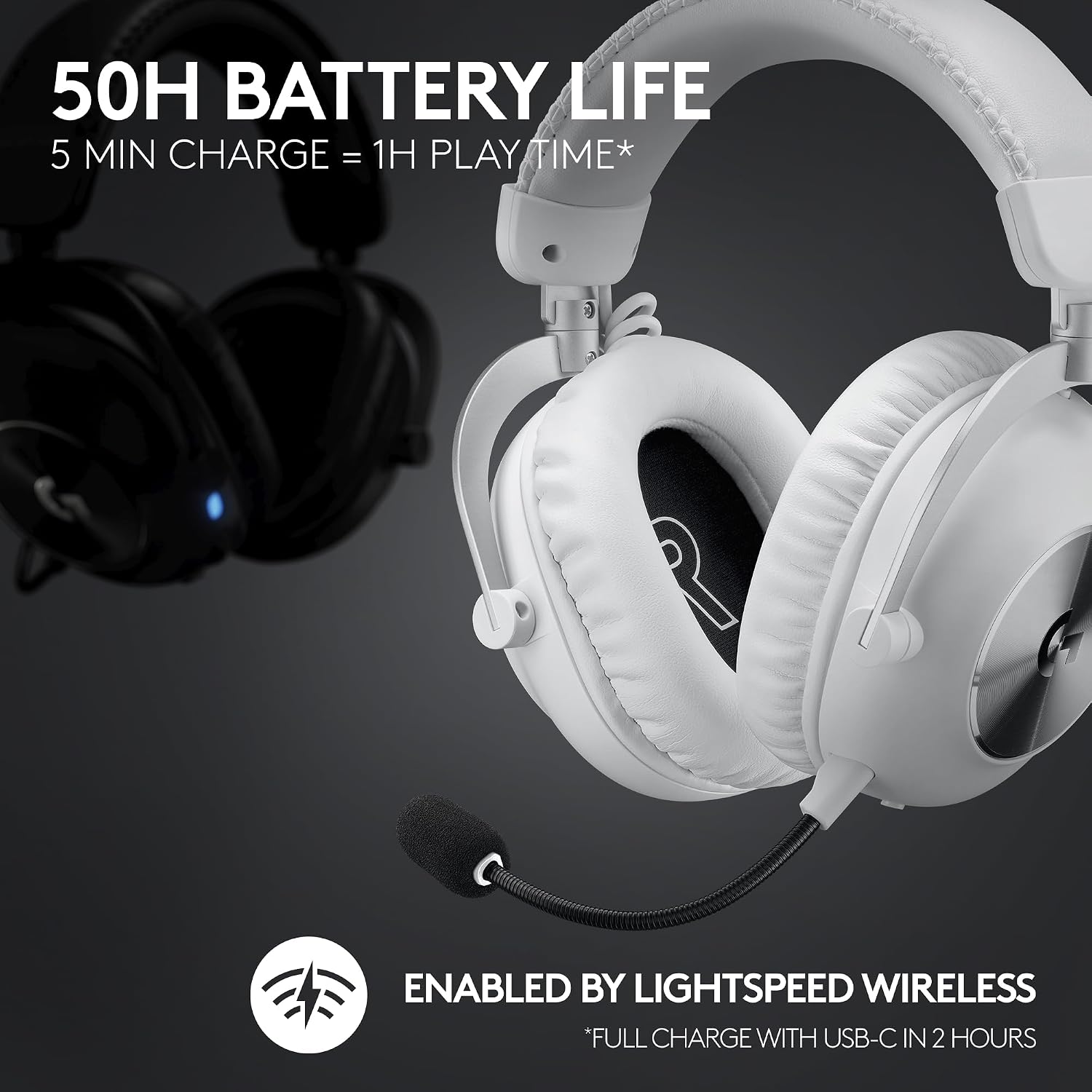 Logitech G Pro X 2 Lightspeed Wireless Gaming Headset, Black