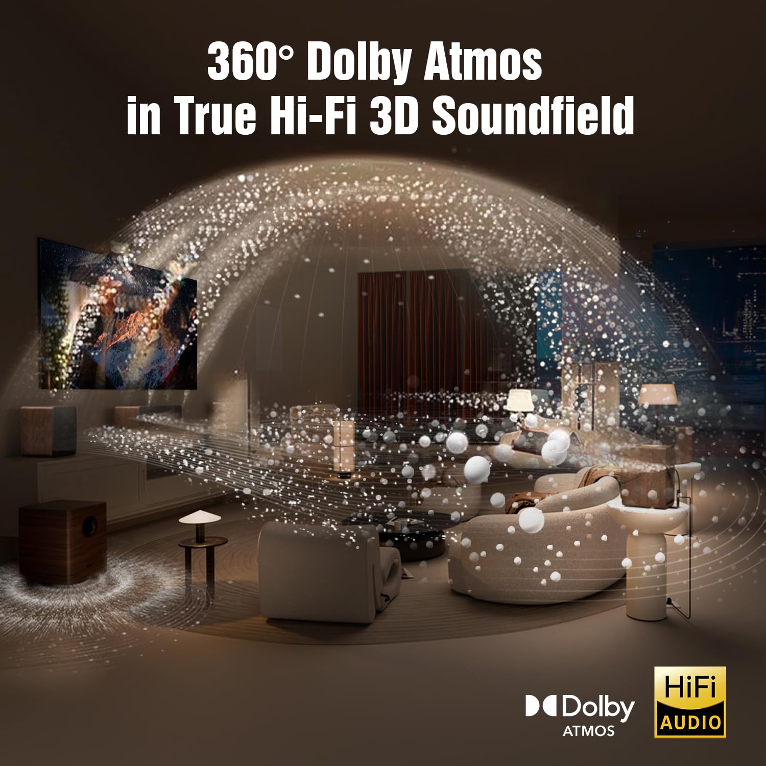 Flagship 5.3.4 Soundbar with Dolby Atmos, 800W Sound Bar for Smart TV with Subwoofer, 2 Wireless Rear Speakers, BassCoupling Tech for 28Hz Depth, Home Theater Surround Sound System Works eARC, BT 5.4 - Flex Gamingproduct_type