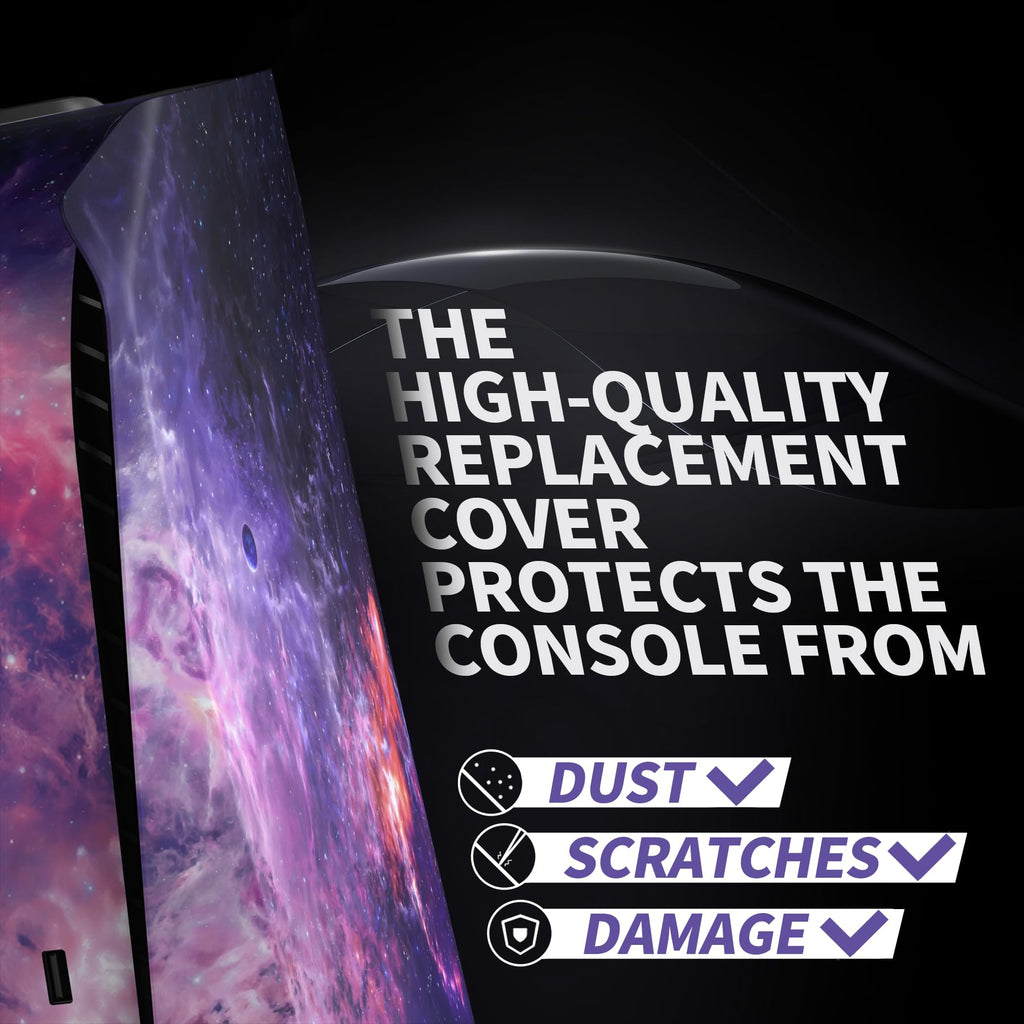 eXtremeRate eXcover The Great Wave Top Bottom Cover Compatible with ps5 Console Disc Edition, Replacement Faceplate Backplate Shell Skin Compatible with ps5 Disc Version Console - Flex Gamingproduct_type