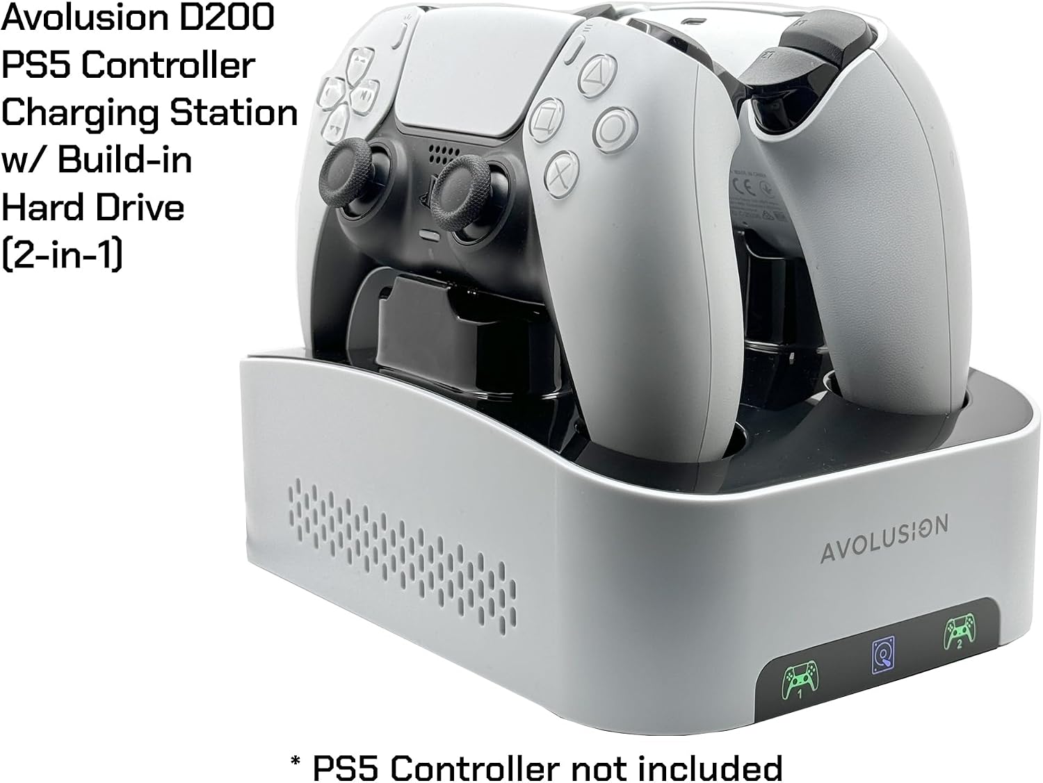 Avolusion D200 3TB USB 3.0 External Gaming Hard Drive w/Controller Charging Station for PS5 Game Console - Flex Gamingproduct_type