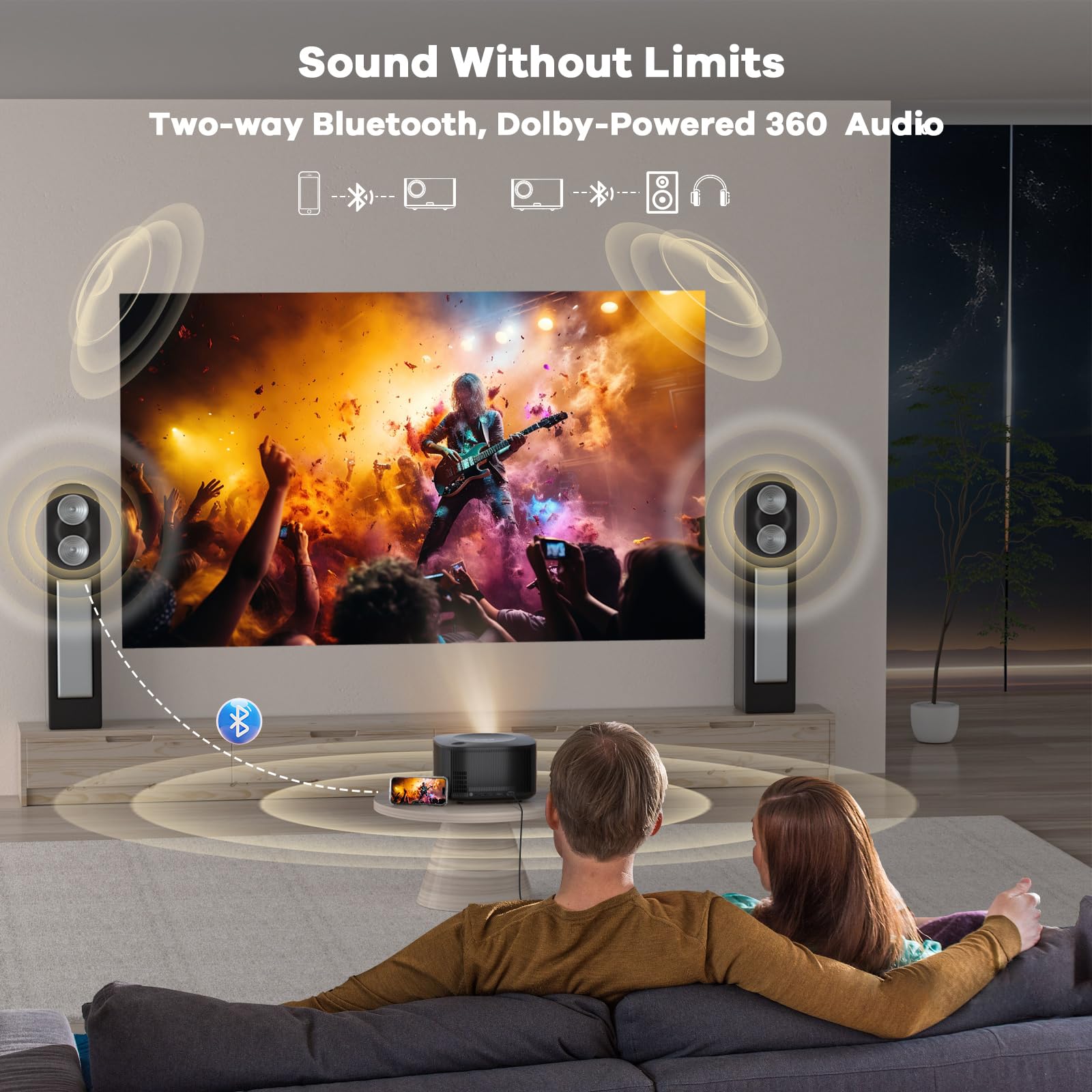 Outdoor-Projector-4K with WiFi and Bluetooth:[3500 Bright/60W Dolby Audio/Official Licensed Apps],Smart-Projector with AI Auto Focus,ONOAYO ONO5Pro 2.0 Movie Projector for Indoor/Outdoor 2026New - Flex Gamingproduct_type