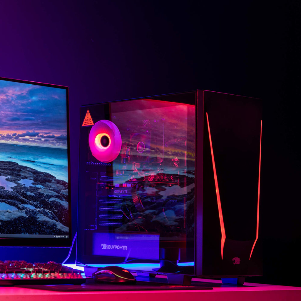iBUYPOWER Element Gaming PC Desktop Computer AMD Ryzen 9 7900X CPU, NVIDIA GeForce RTX 5070 12GB GPU, 32GB DDR5 RAM, 1TB NVMe SSD, Windows 11 Home, Gamer Keyboard and Mouse - EWA9N5702 - Flex Gamingproduct_type