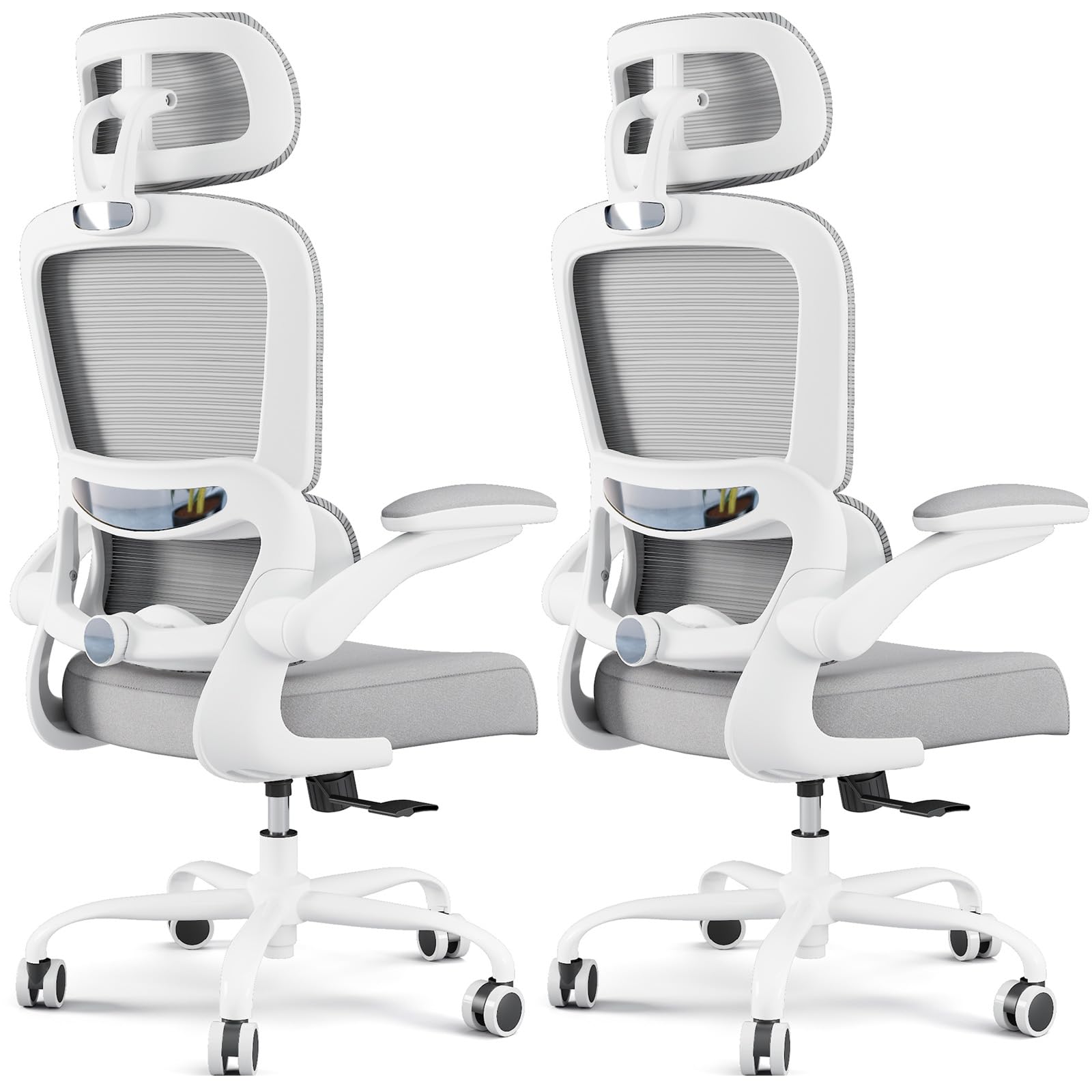 TRALT Office Chair Ergonomic Desk Chair, 330 LBS Home Mesh Office Desk Chairs with Wheels, Comfortable Gaming Chairs (1, Black) - Flex Gamingproduct_type