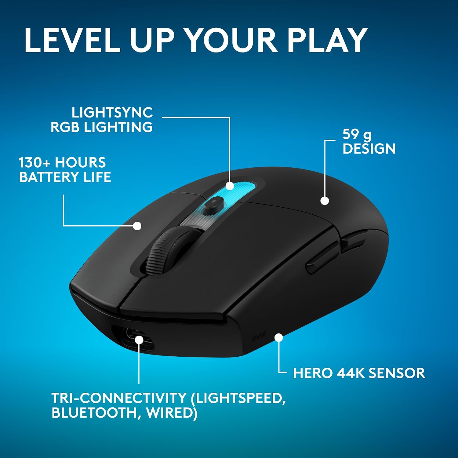 Logitech G305 Lightspeed Wireless Gaming Mouse, Hero Sensor, 12,000 DPI, Lightweight, 6 Programmable Buttons, 250h Battery, On-Board Memory, Compatible with PC, Mac - Black - Flex Gamingproduct_type